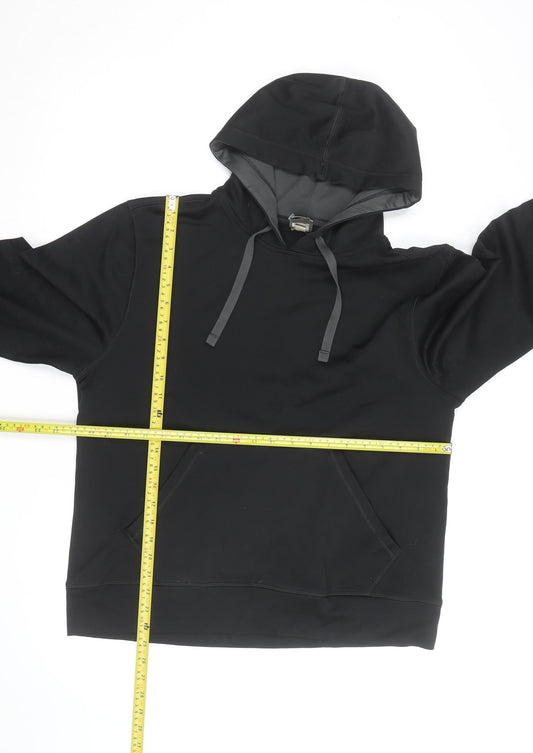 Champion Mens Black Pullover Hoodie Medium Regular Fit