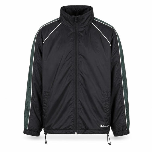 Champion Men's Black Windbreaker Jacket L Lightweight Full Zip