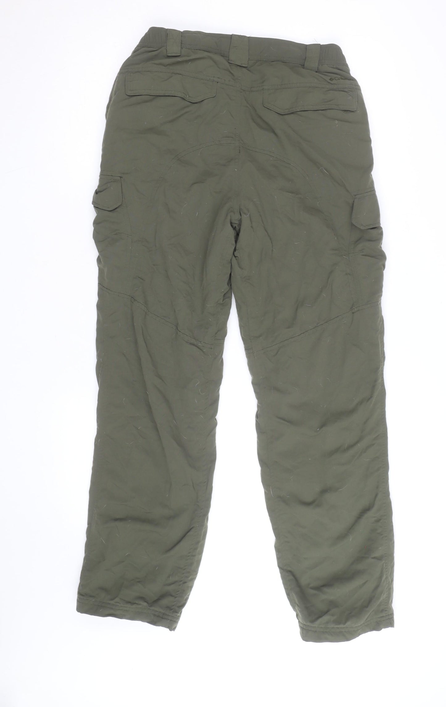 Columbia Men Green Cargo Trousers S Regular Fit Insulated