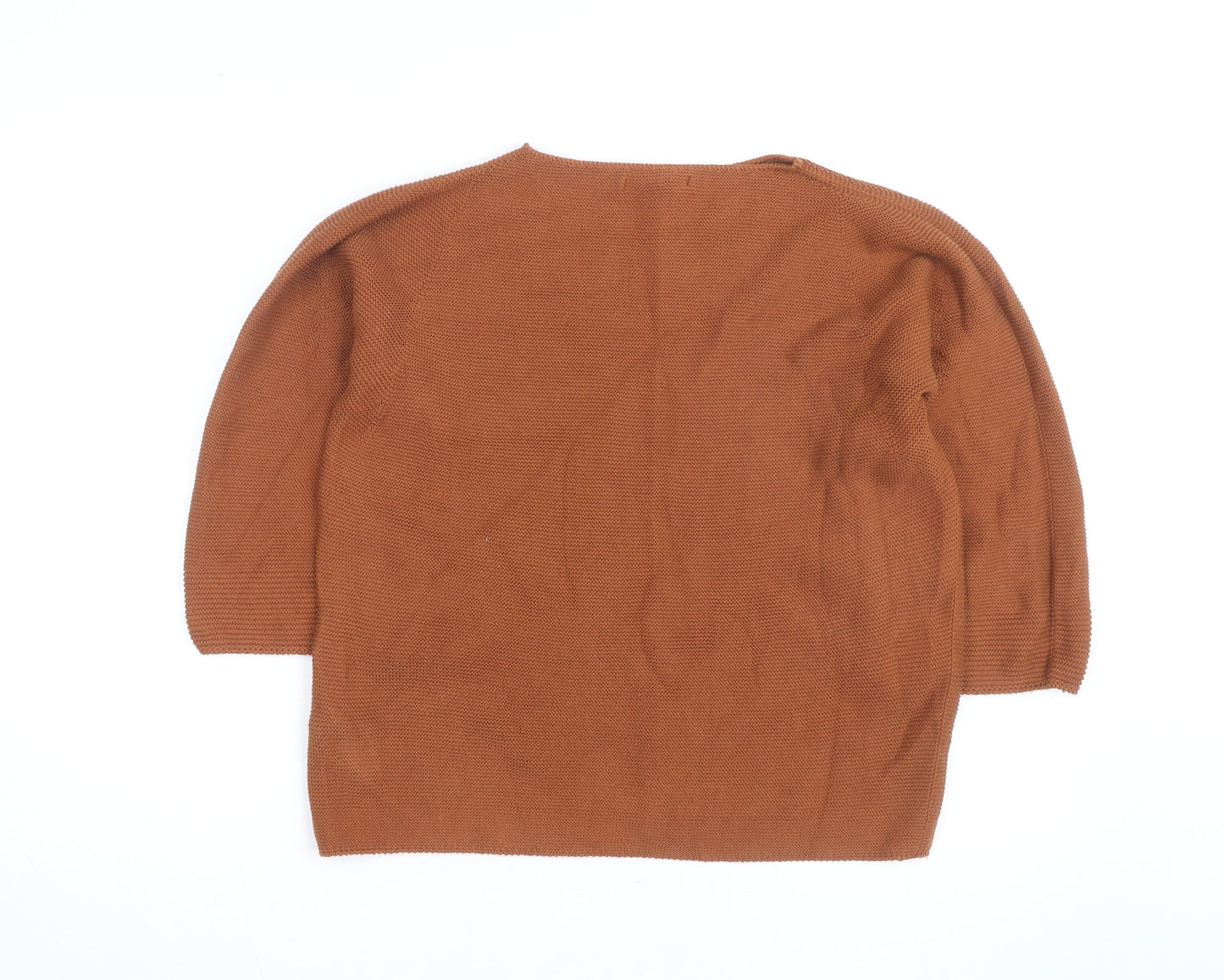 UNIQLO Men Brown Cotton Knit Crew Neck Pullover Jumper M