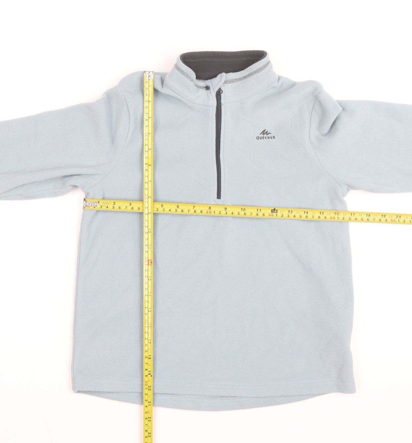 Quechua Boys Blue Fleece 1/2 Zip Pullover Sweatshirt 13-14 Years