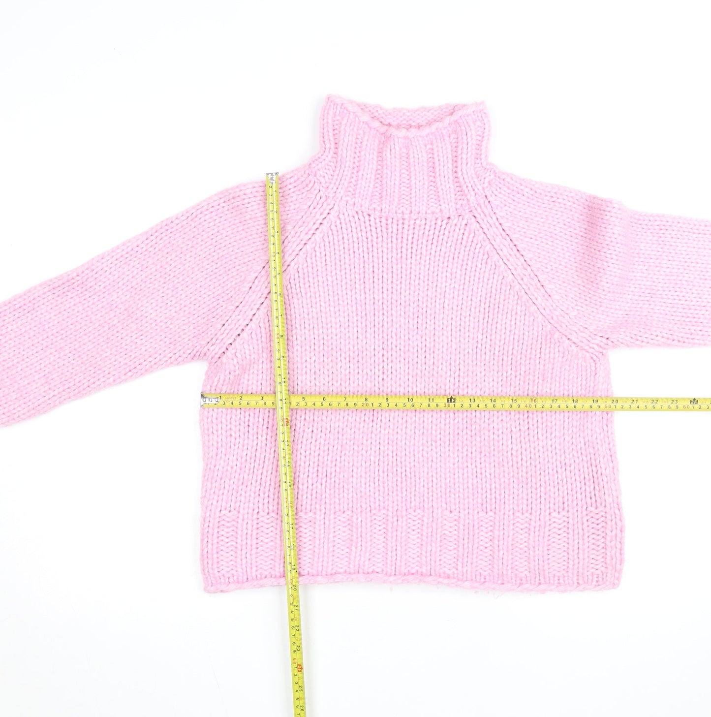 Next Women’s Pink Roll Neck Chunky Knit Jumper Size 14