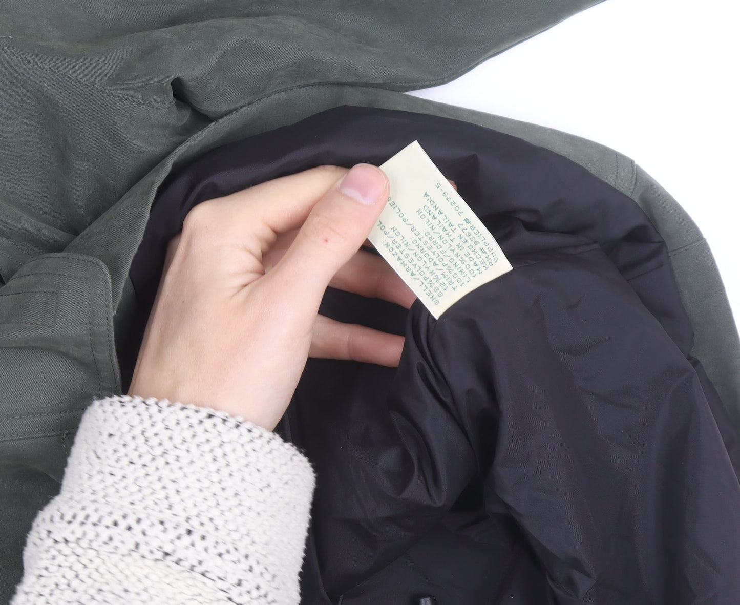 St. Johns Bay Men's Green Cotton Nylon Parka Jacket Size M