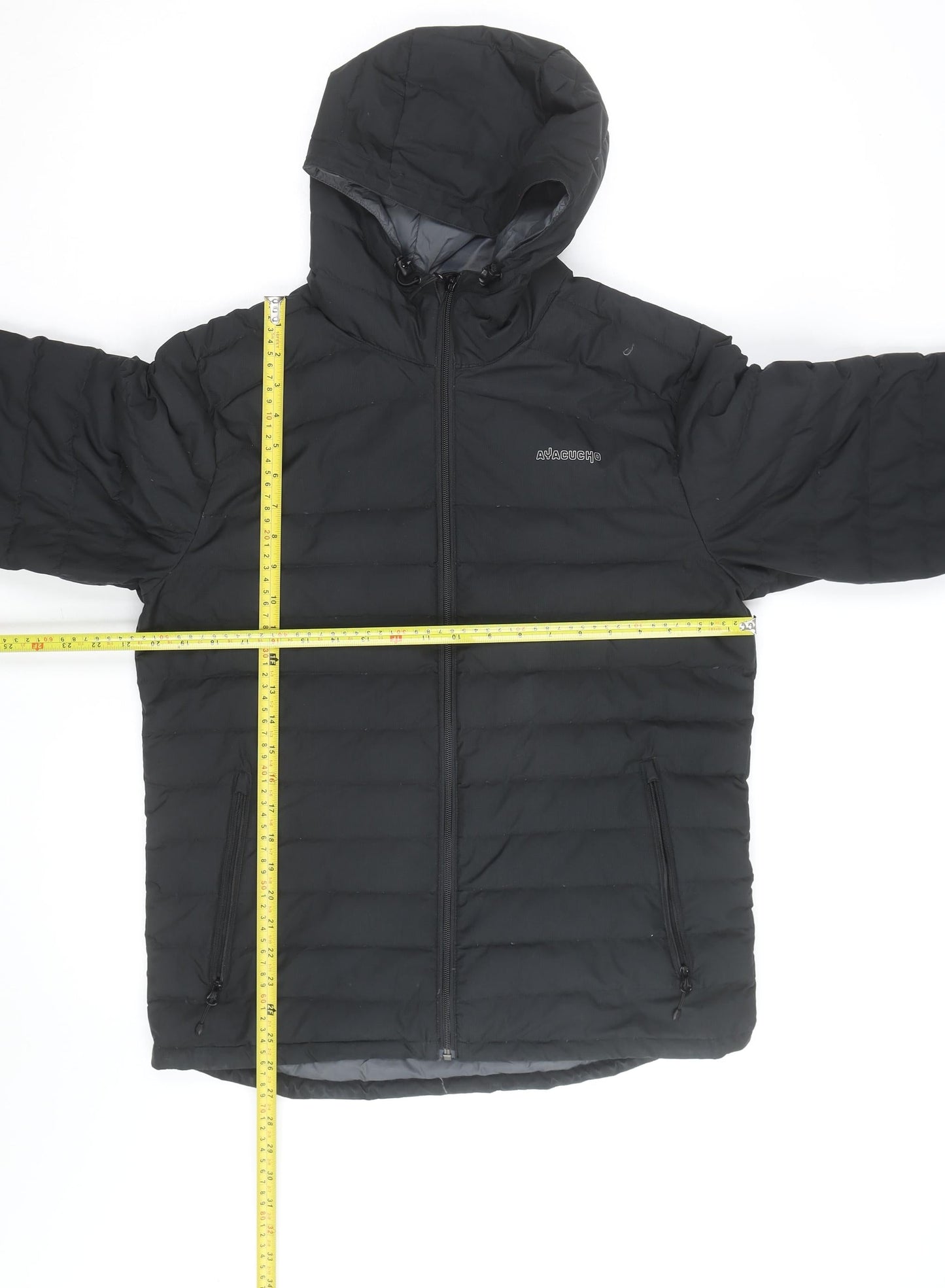 Ayacucho Men's Black Hooded Puffer Jacket M Outdoor Winter Coat
