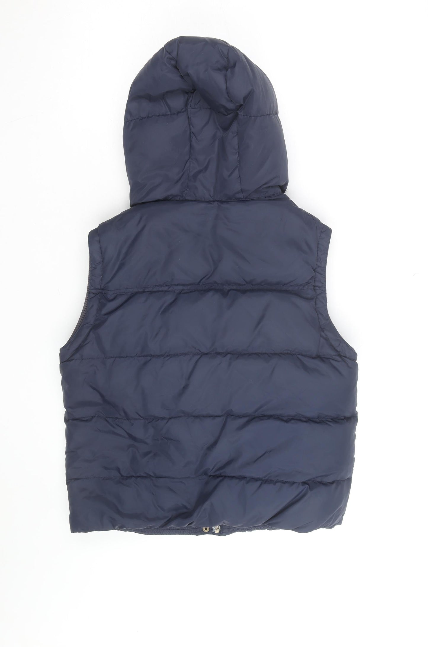 Jack Wills Womens Blue Puffer Hooded Waistcoat Size 12