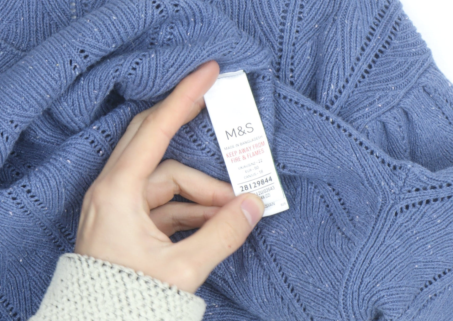 Marks and Spencer Women’s Blue Knit Crew Neck Jumper Size 12