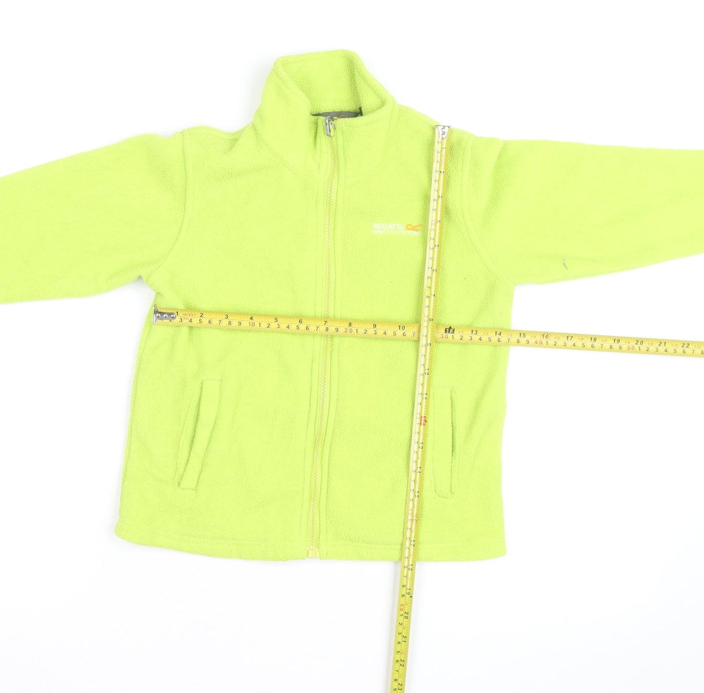 Regatta Boys Green Fleece Full Zip Basic Jacket 7-8 Years Outdoor Wear