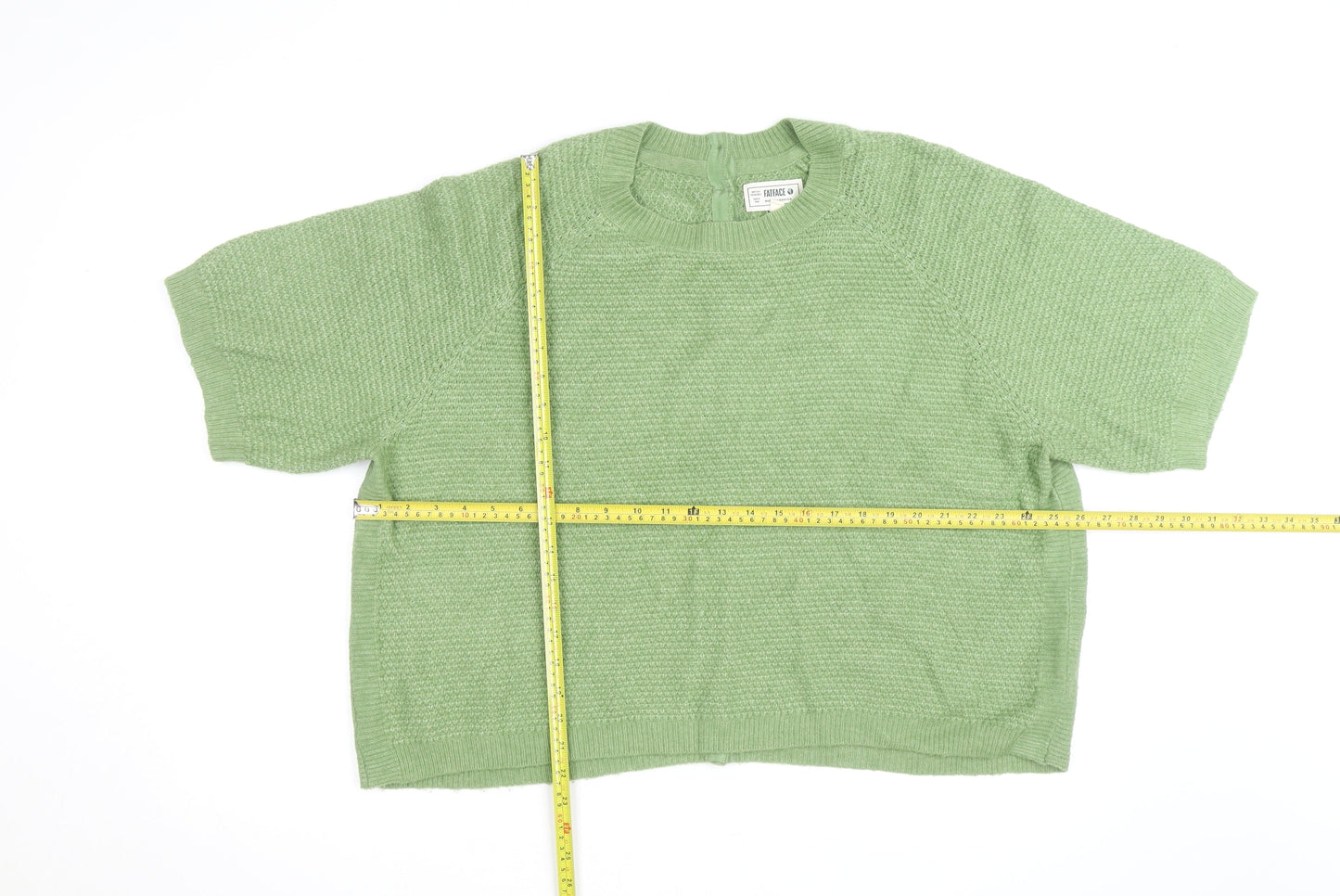 FatFace Women's Green Cotton Knit Button Cardigan Size 18
