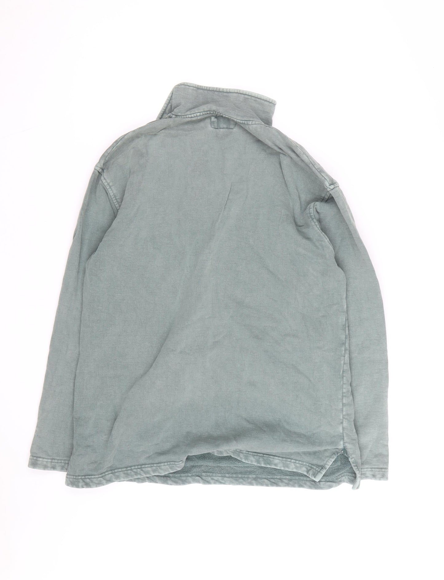 Weird Fish Men’s Green 1/4 Zip Cotton Pullover Sweatshirt M