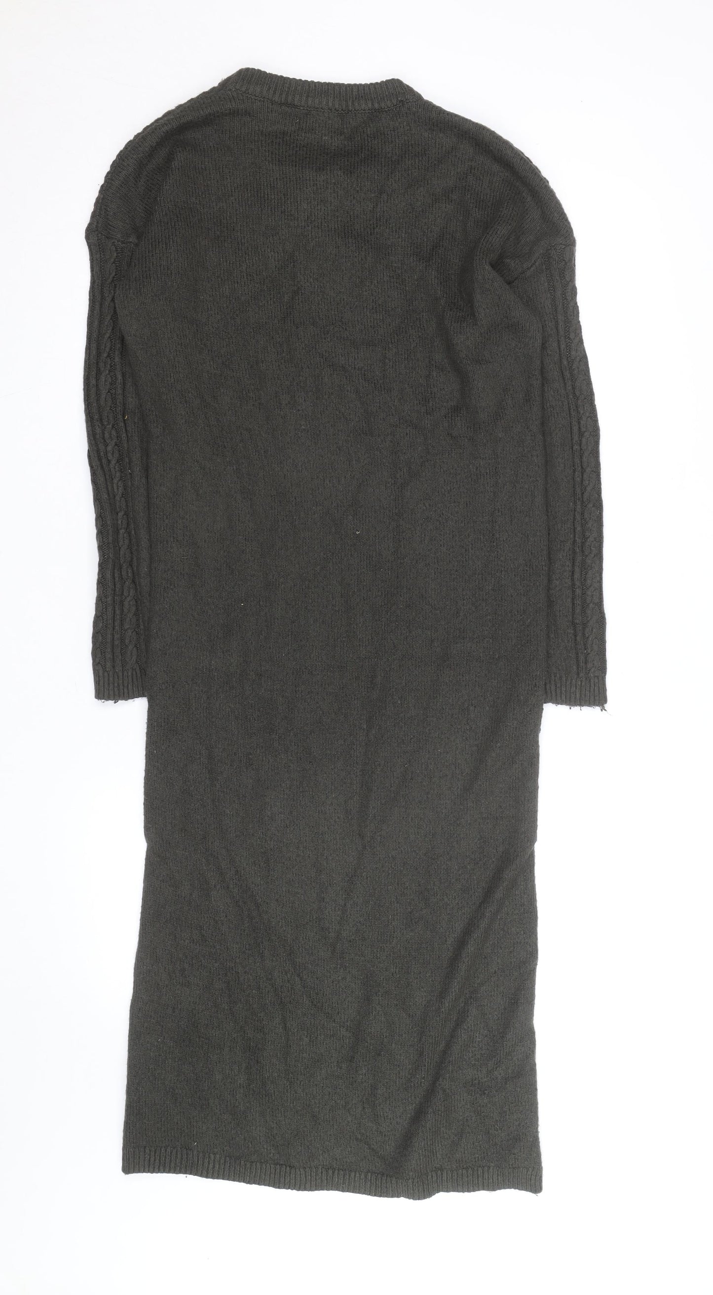 Michael Kors Women Green Knit Jumper Midi Dress Size M