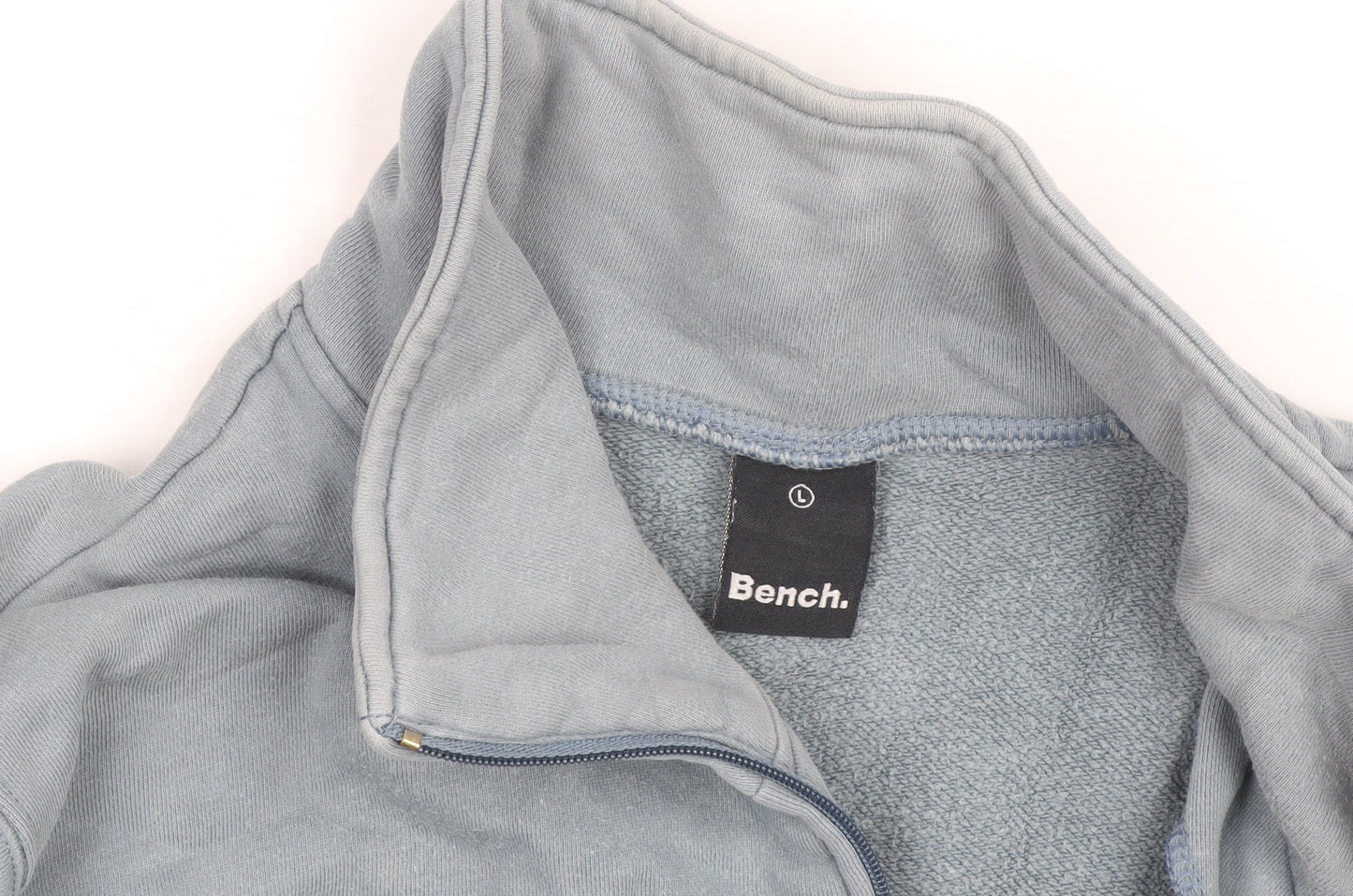 Bench Men's Blue Full Zip Fleece Sweatshirt Size L