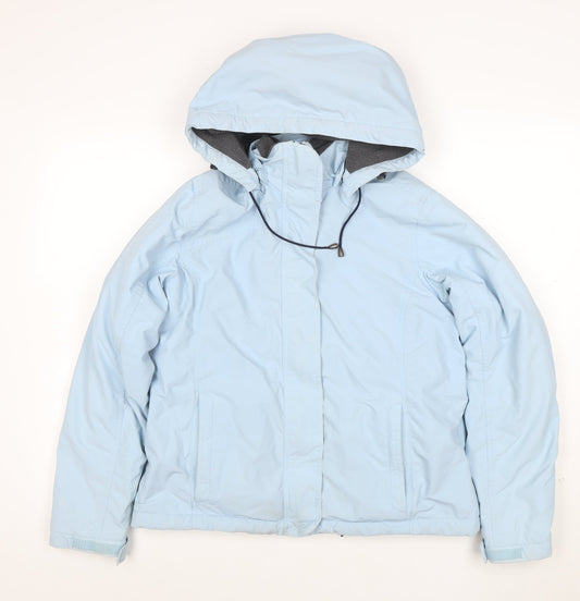 Lands' End Women's Blue Petite S Hooded Parka Jacket
