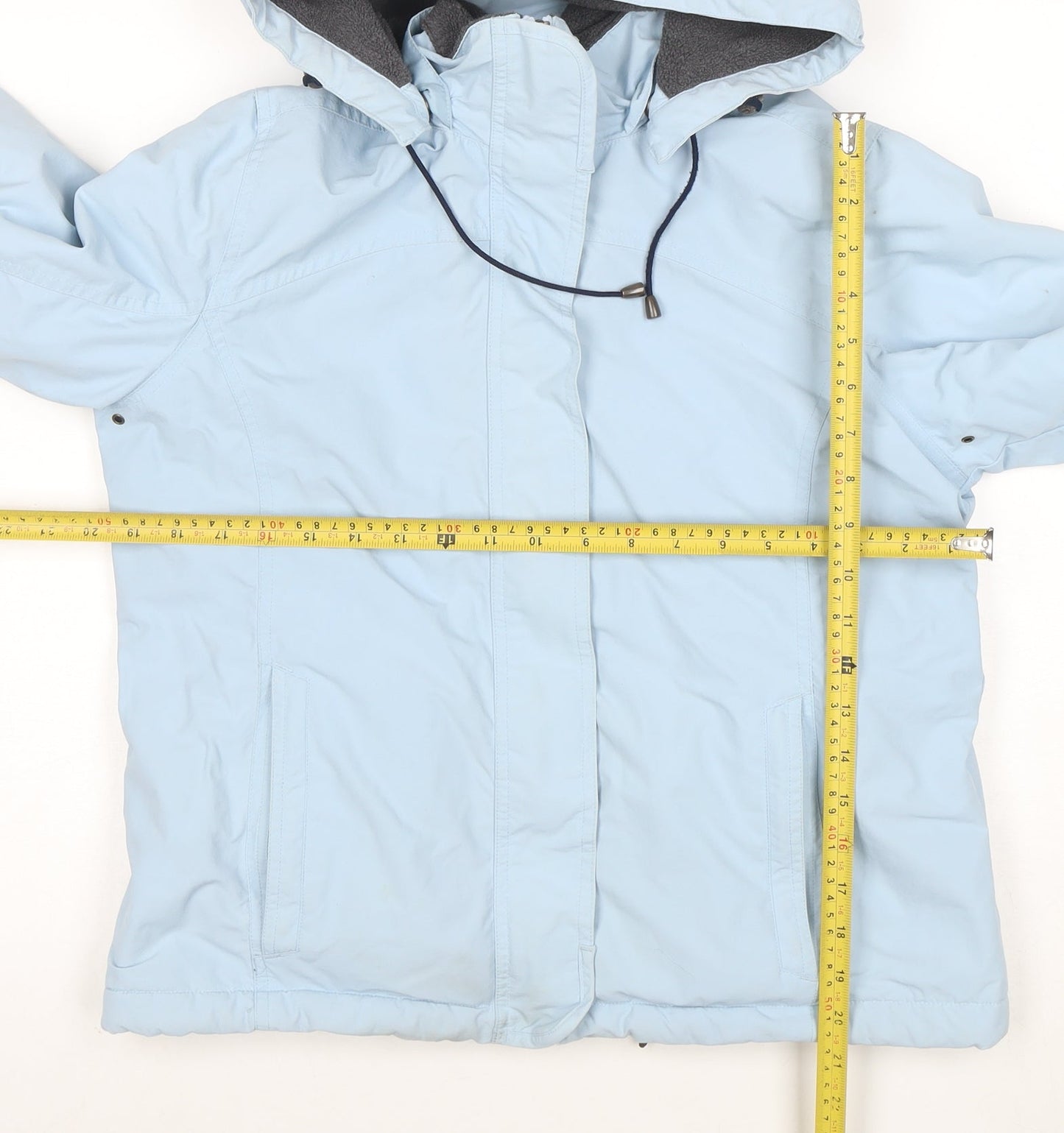 Lands' End Women's Blue Petite S Hooded Parka Jacket