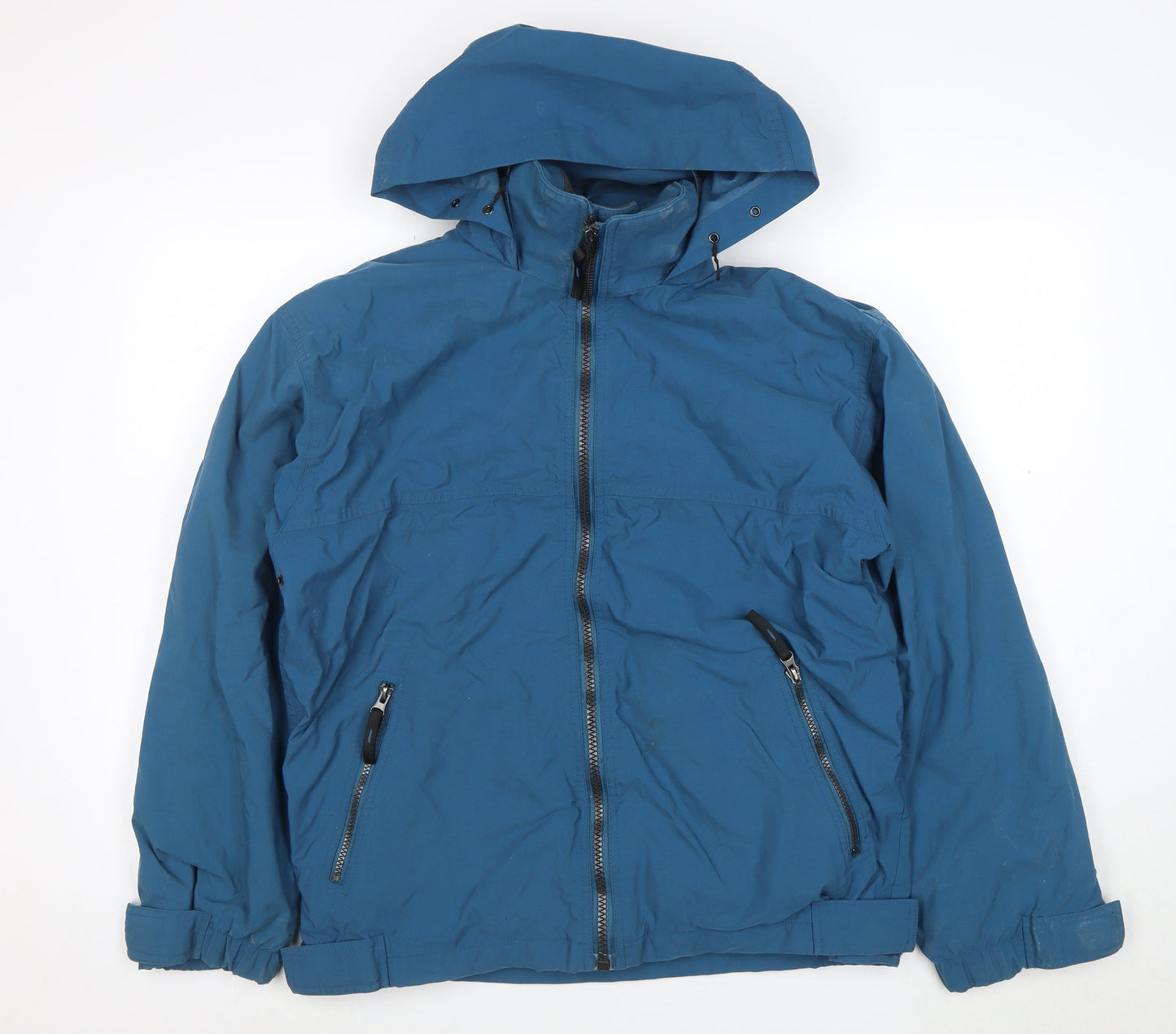 Lee Valley Mens Blue Hooded Waterproof Jacket Size S