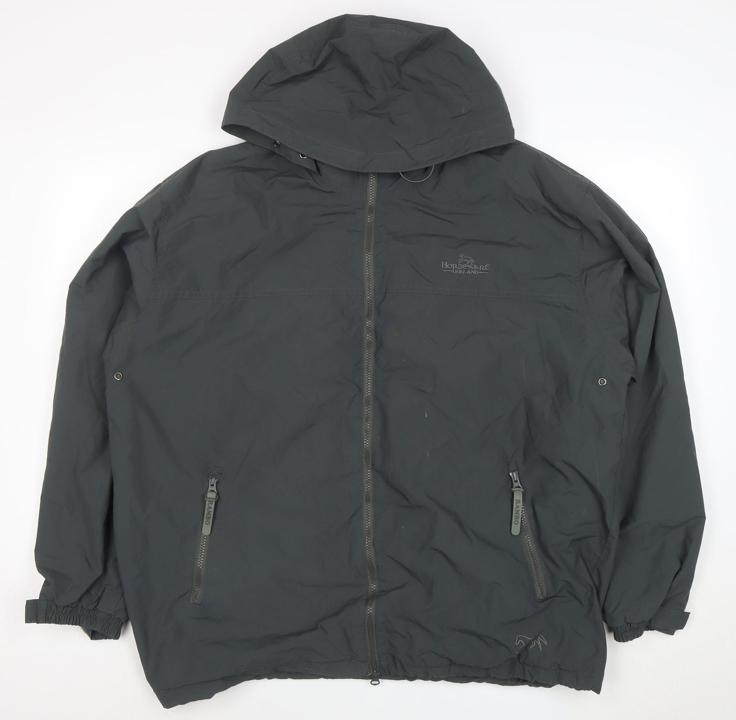 Horseware Ireland Men's Green XL Hooded Parka Jacket Polyester