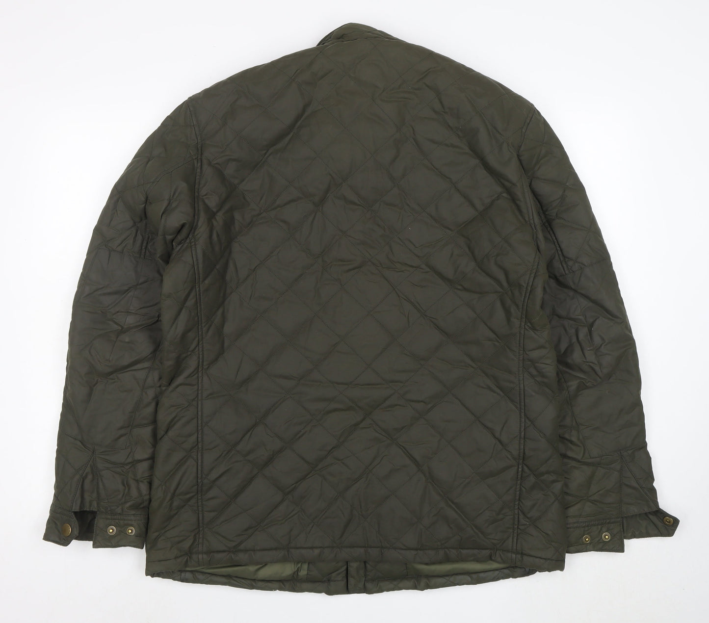 Barbour Men's Green Quilted Jacket L Regular Outdoor Mid-Length