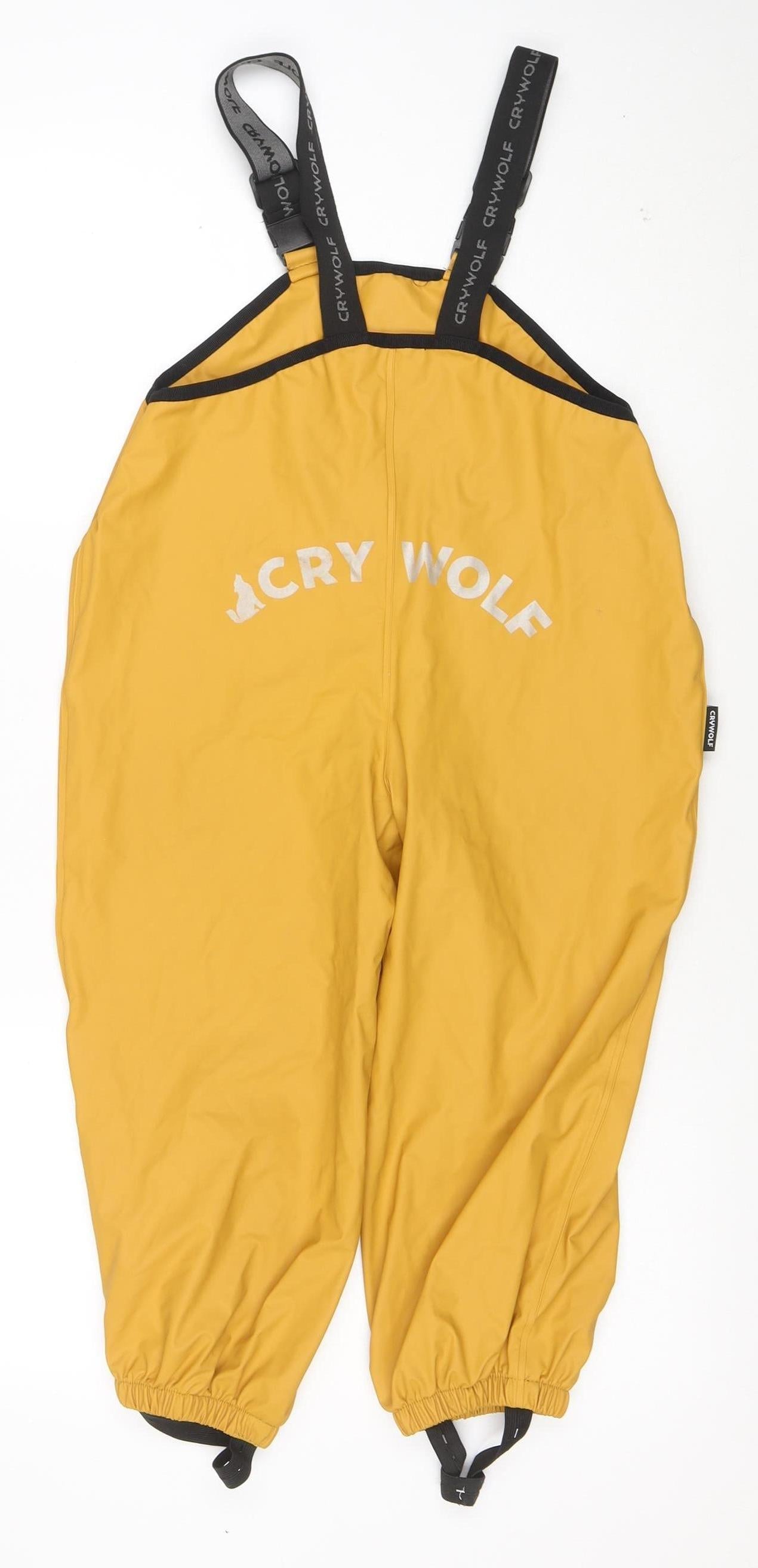 Crywolf Boys Yellow Waterproof Adjustable Strap Ski Salopettes 6 Years