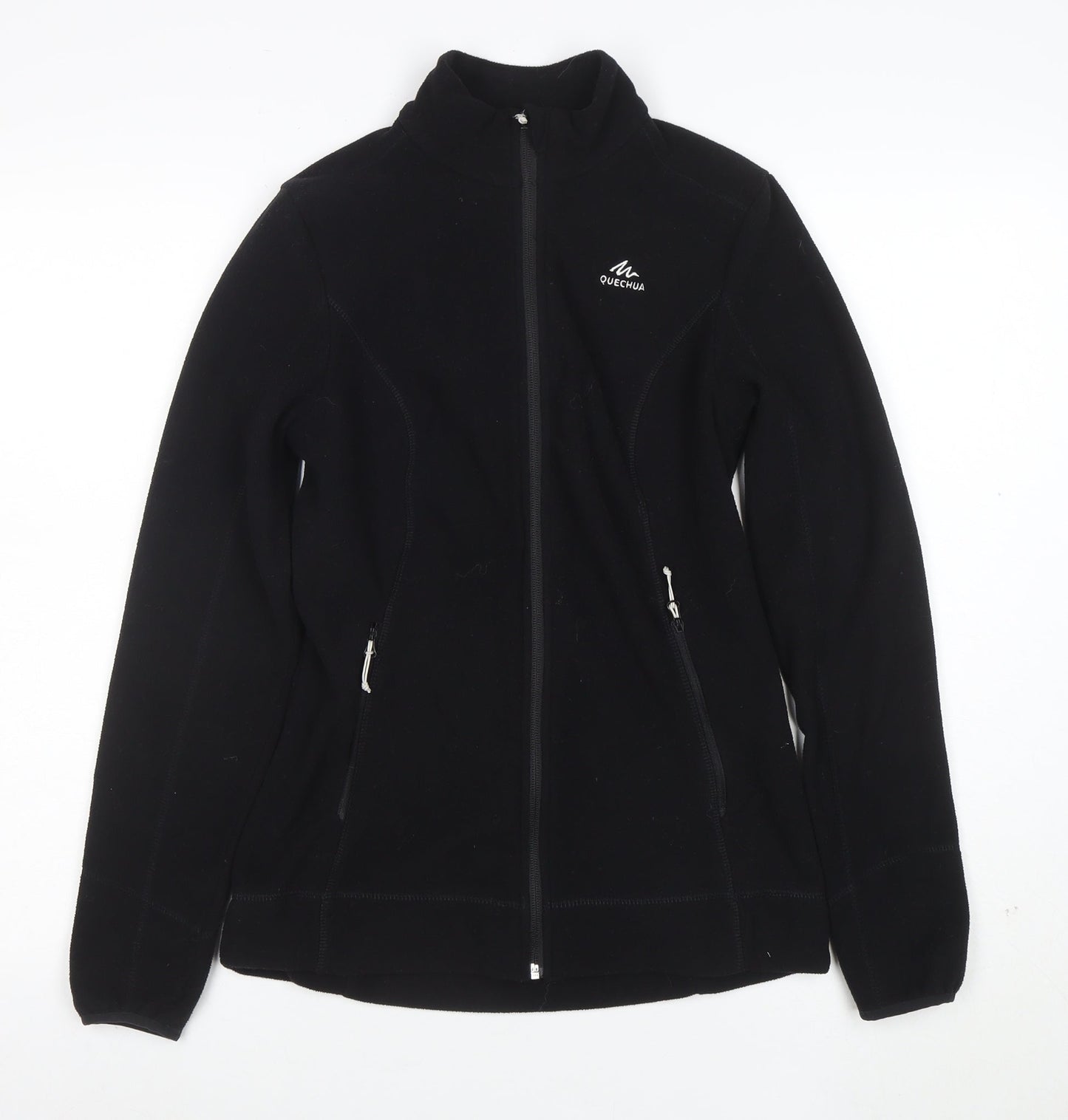Quechua Women's Black Fleece Full Zip Jacket Size M Outdoor