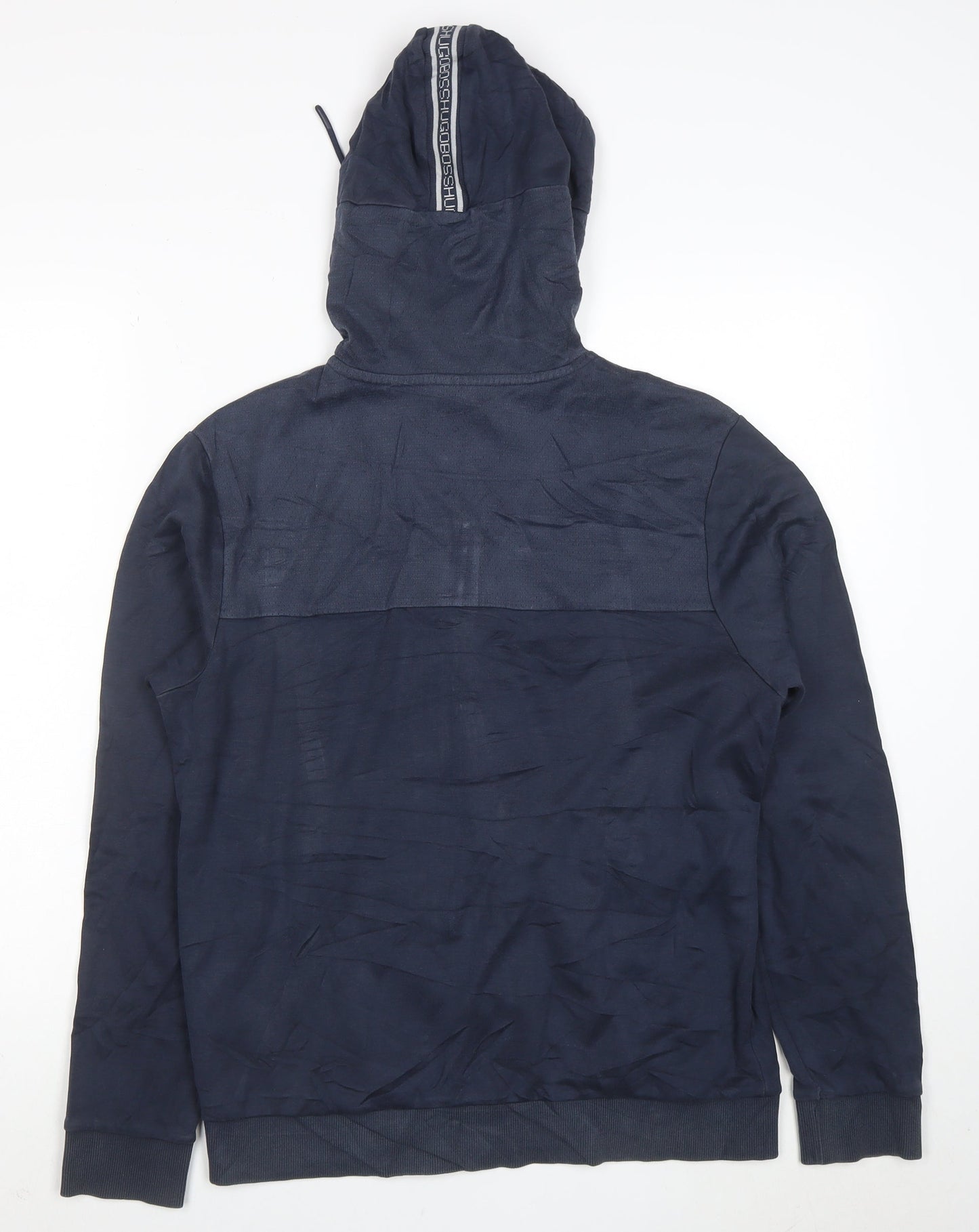 Hugo Boss Men's Blue Full Zip Logo Hoodie Size M