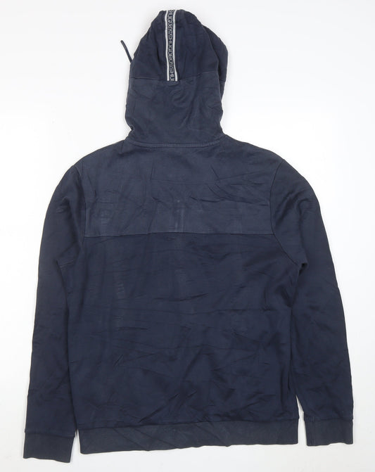 Hugo Boss Men's Blue Full Zip Logo Hoodie Size M