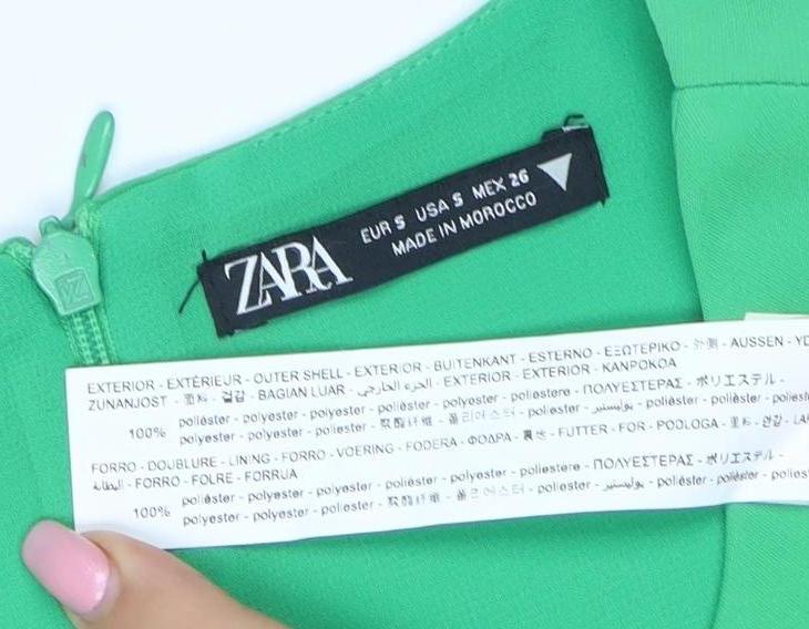 Zara Women Green Sleeveless Playsuit Size 8 Polyester Jumpsuit