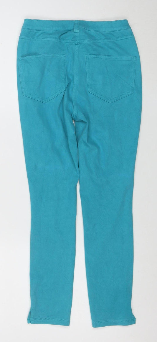 Next Womens Blue Crop Denim Jegging Size 6 Slim Fit Stretch Jeans