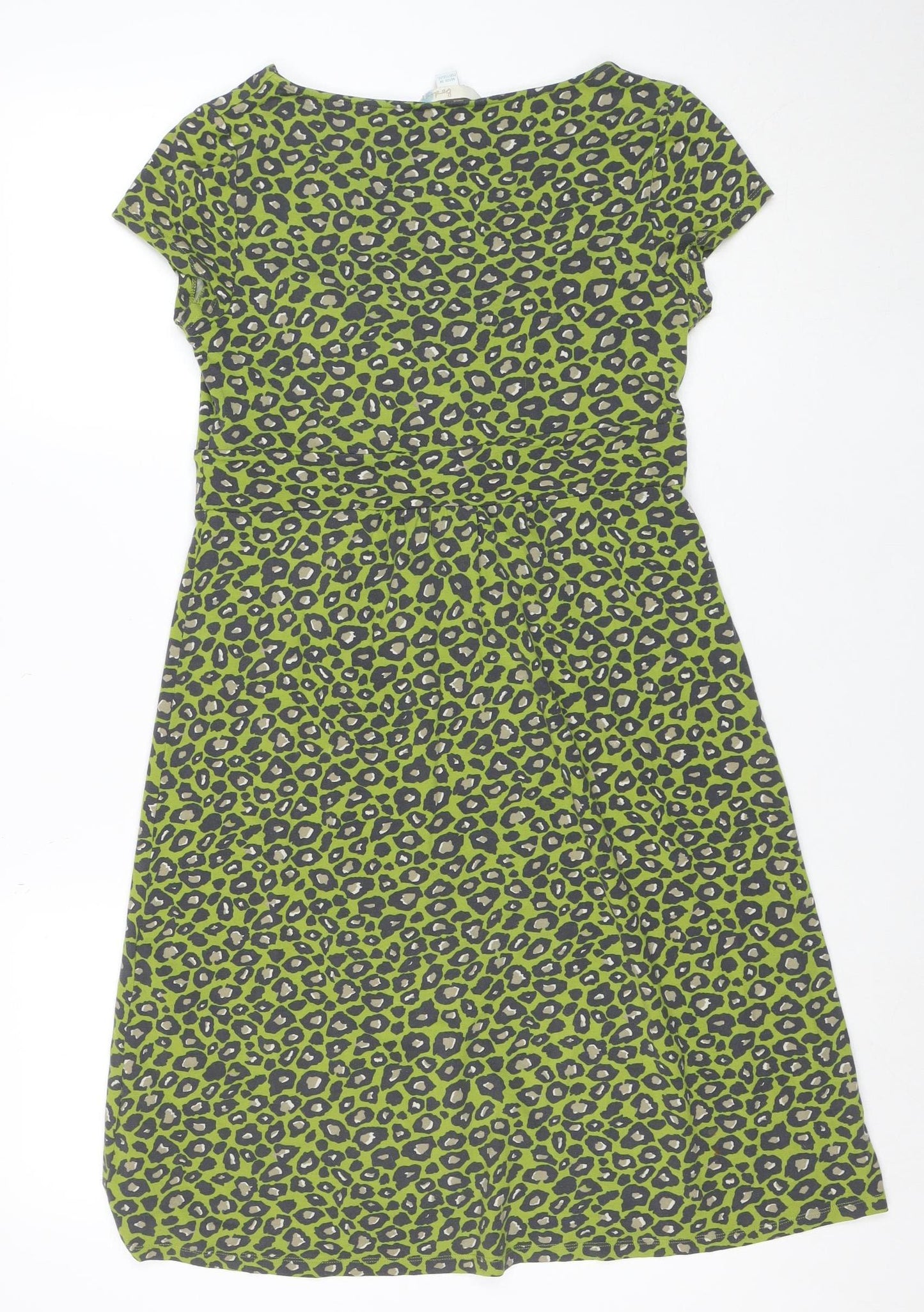 Boden Women’s Green Leopard Print Bodycon Dress Size 8