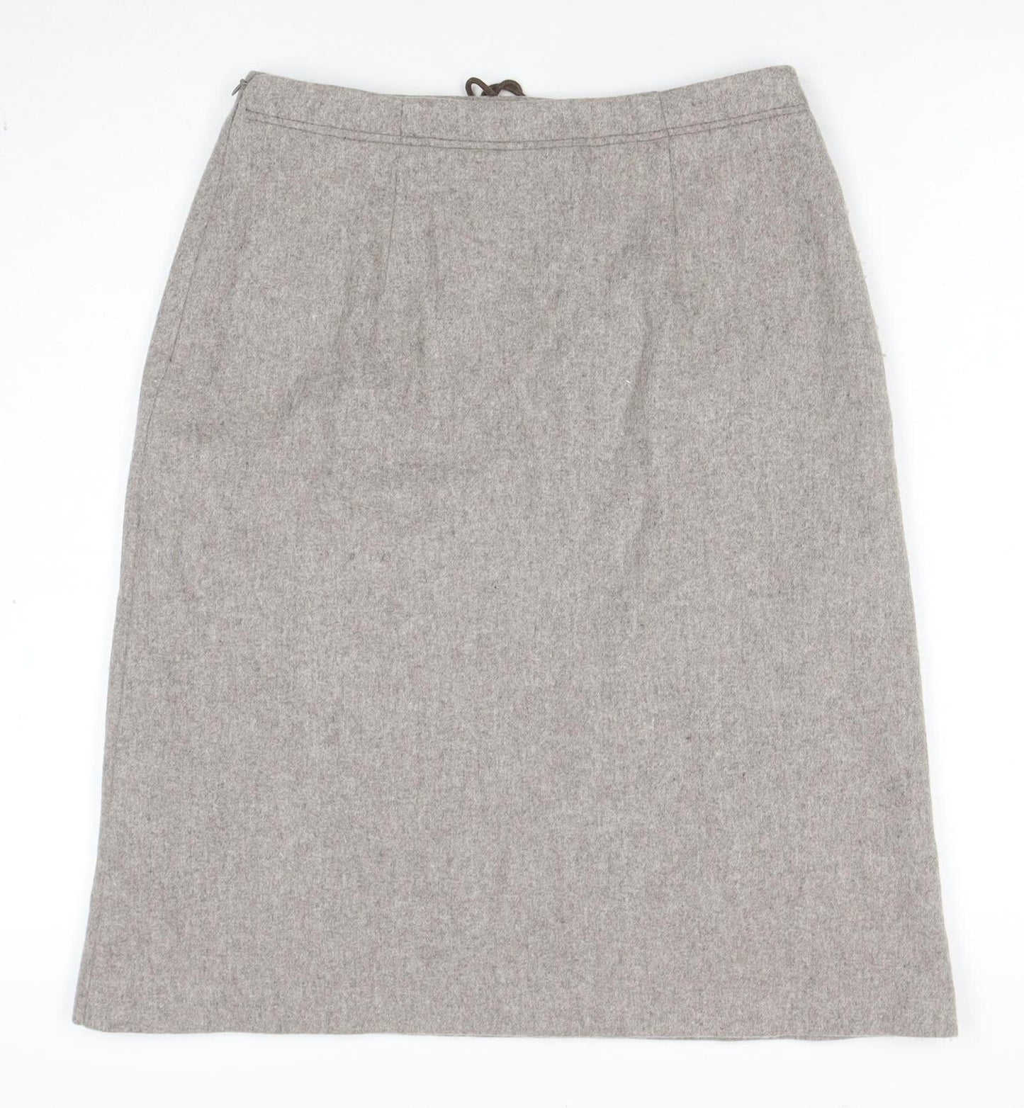 Choise by Danskin Womens Beige Wool Knee Length Skirt Size 12