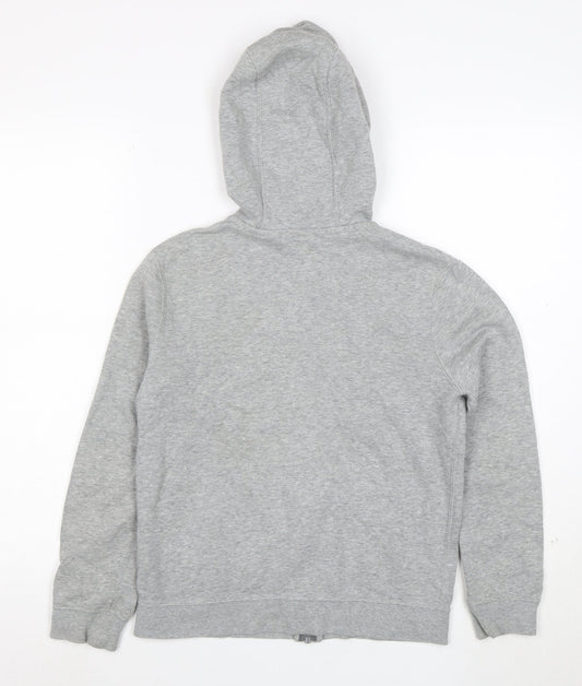 Nike Boys Grey Full Zip Hoodie M 10-12 Years Cotton Blend