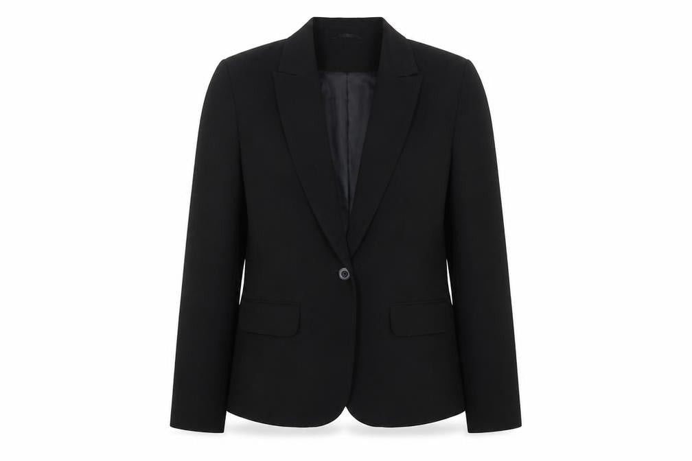 Lime Women’s Black Size 14 Classic Single-Breasted Blazer