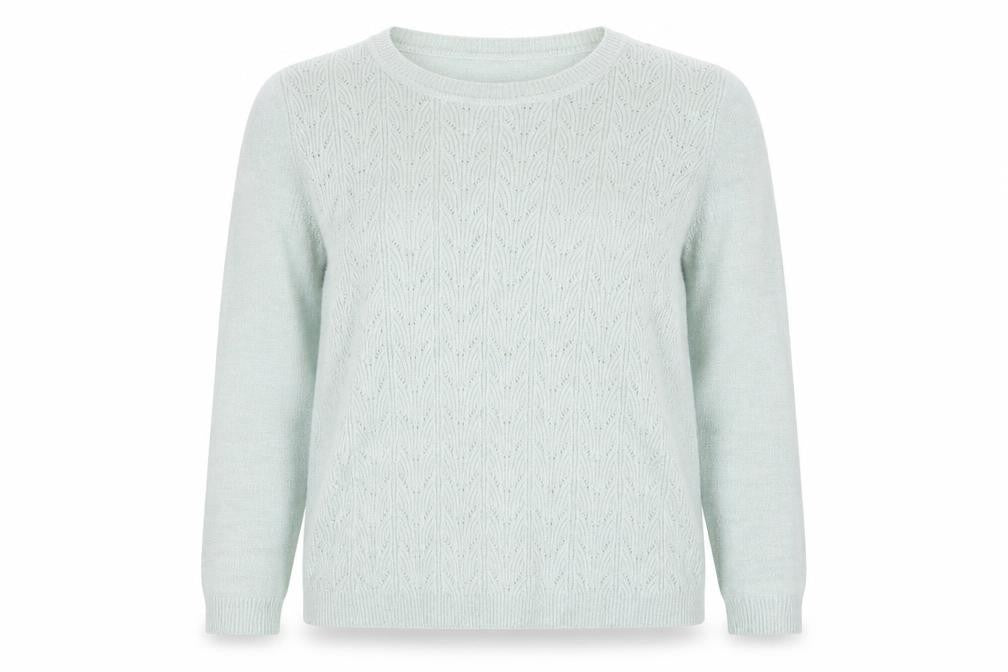 Bonmarché Women's Green Size 12 Crew Neck Knit Jumper