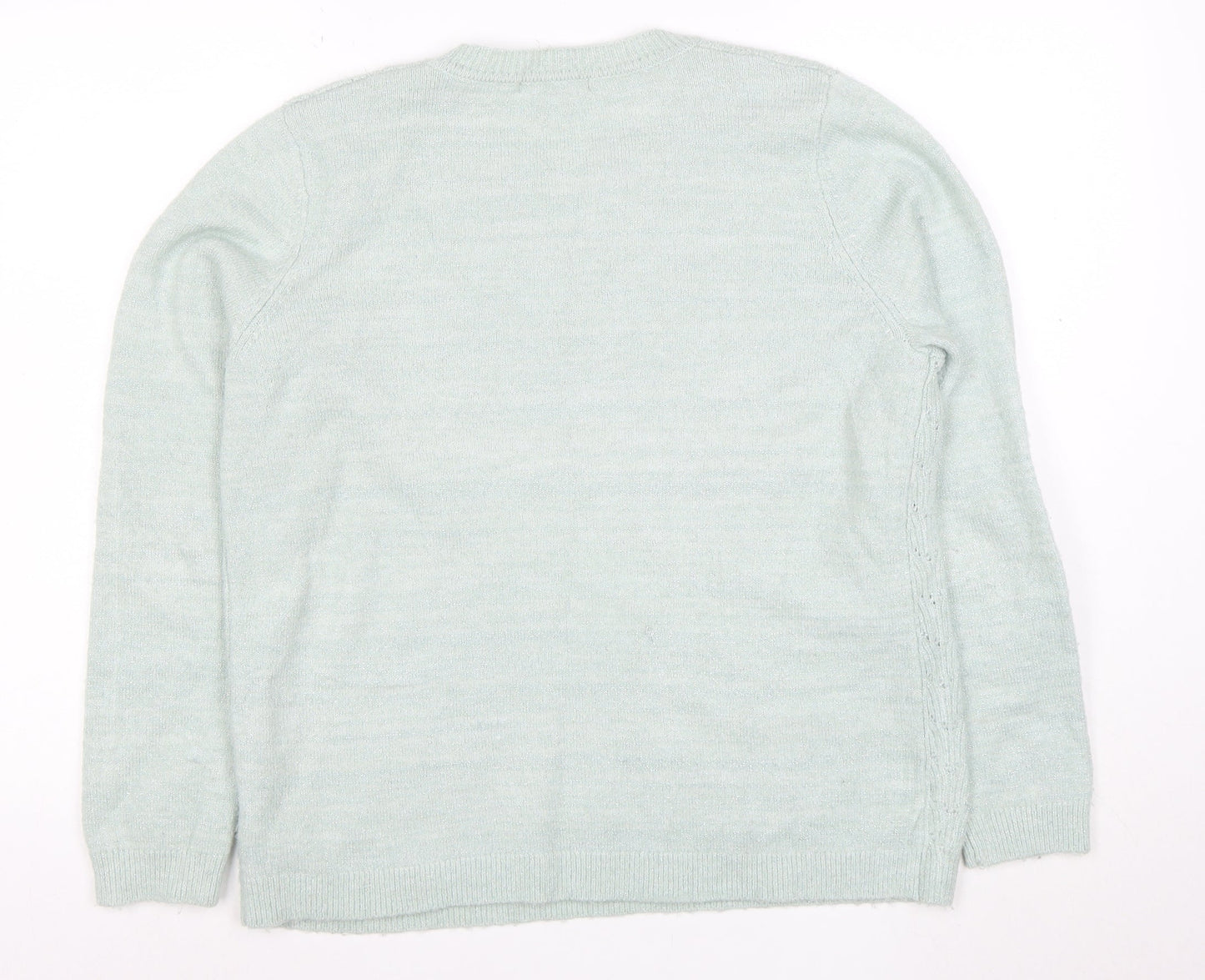Bonmarche Women's Green Size 12 Crew Neck Knit Jumper