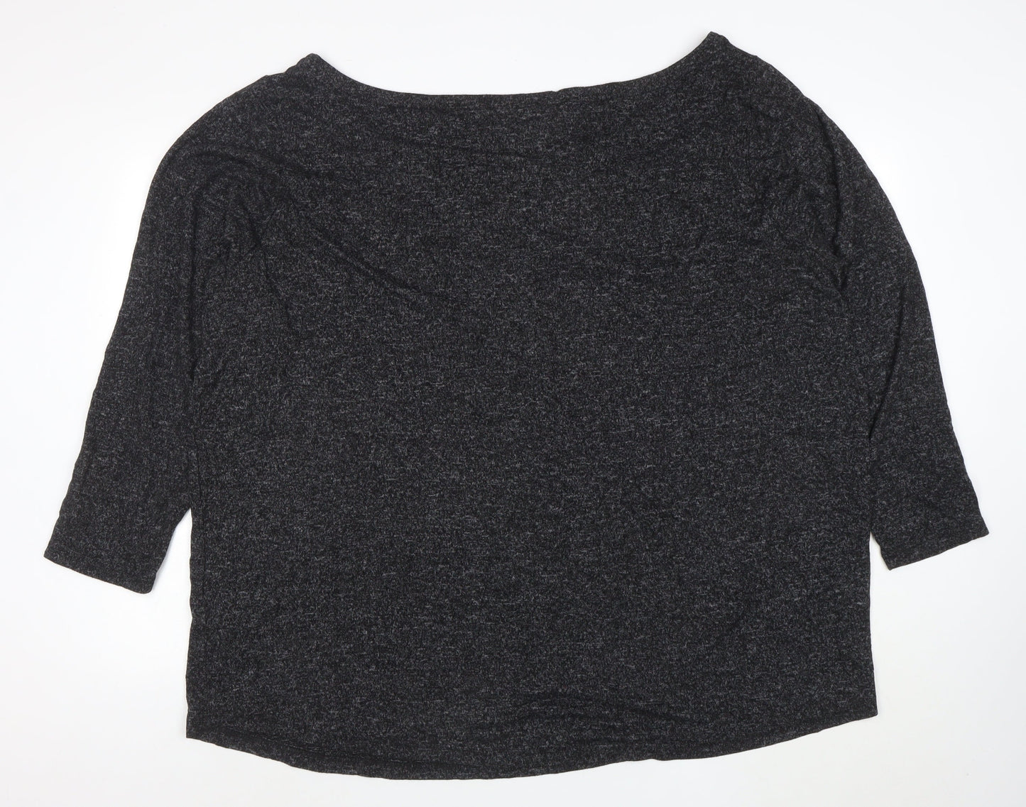Capsule Women's Black 3/4 Sleeve Lightweight Knit Pullover Jumper Size 28