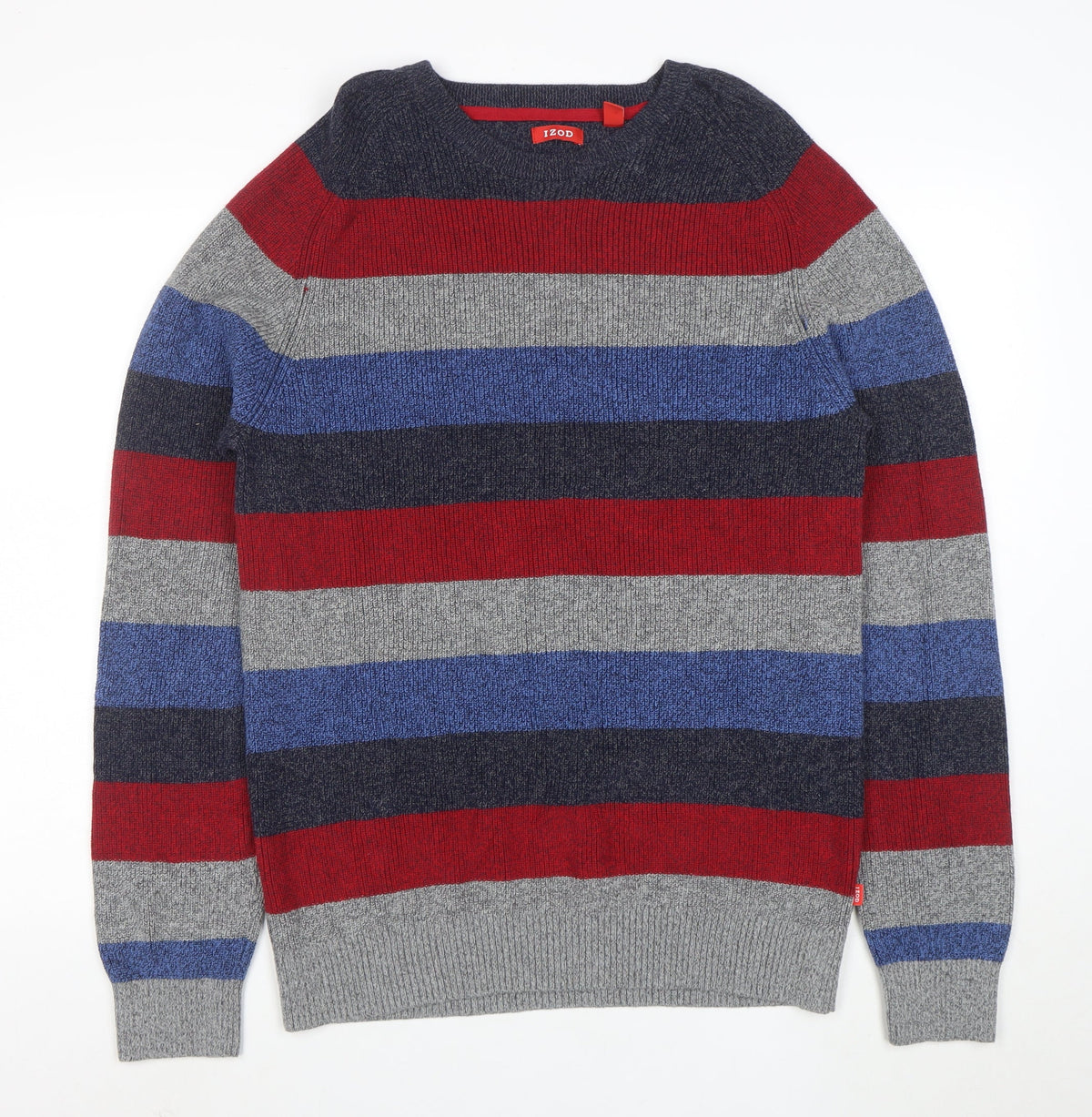 Back view of IZOD Men's Multicoloured XL Striped Crew Neck jumper