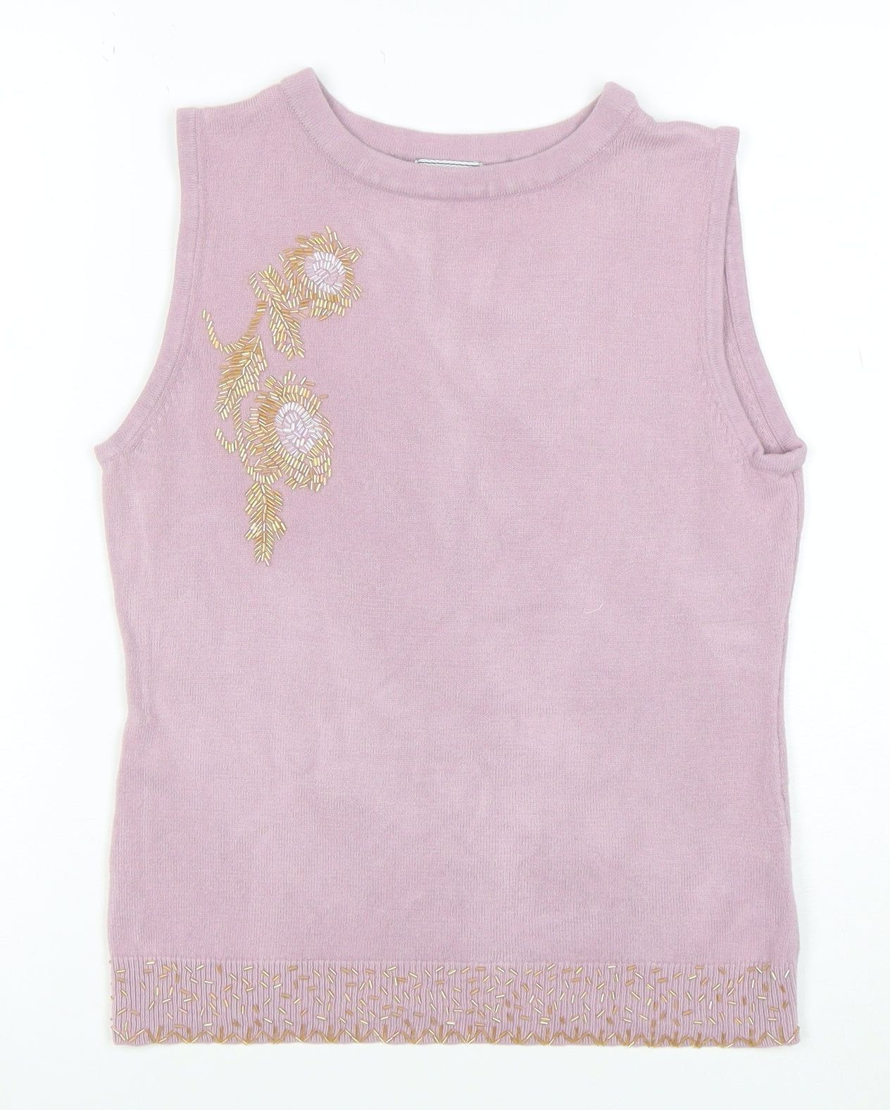 Michele Ambers Women's Purple Sleeveless Knit Tank Top Size 14