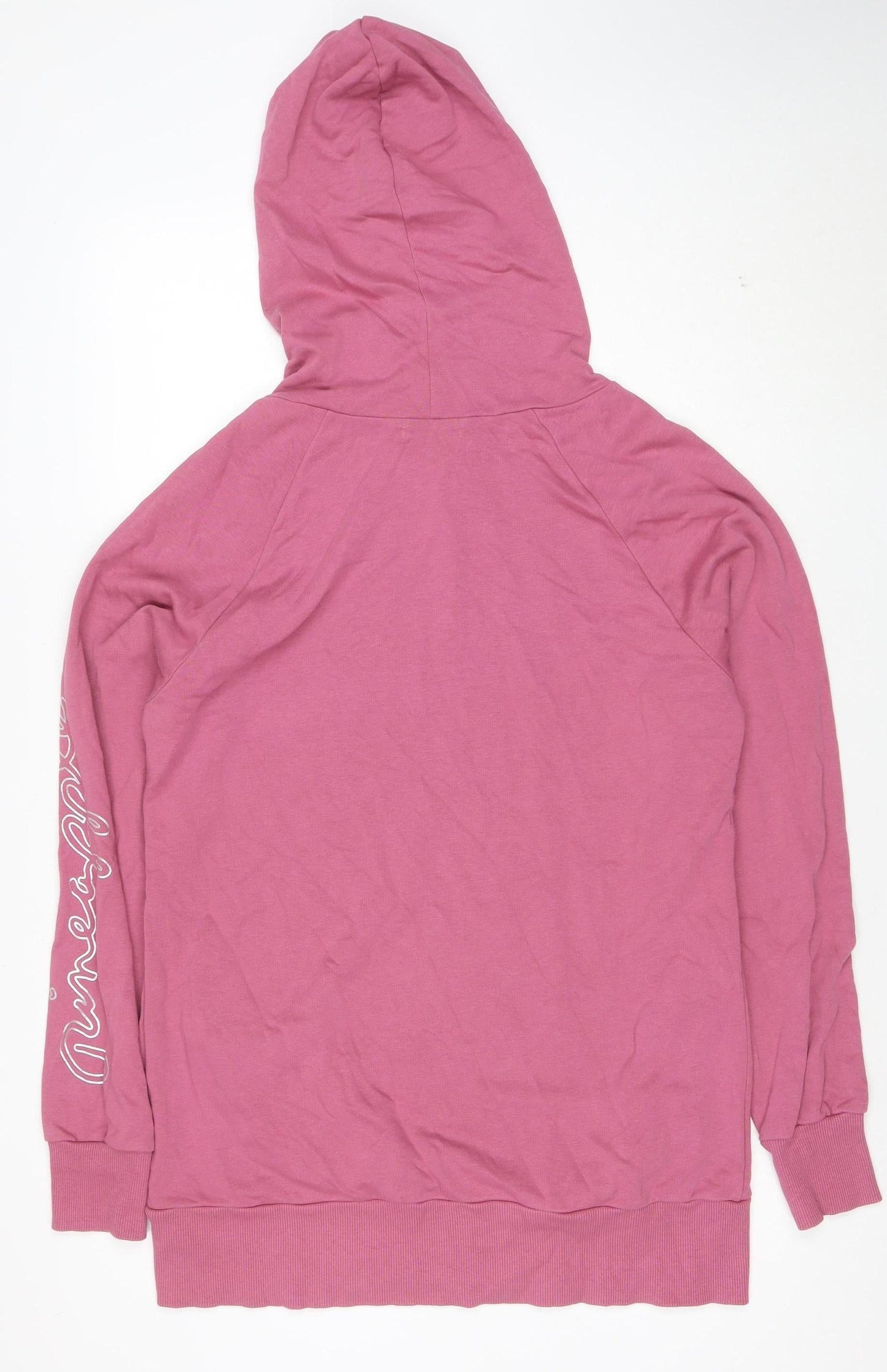 Pineapple Women Pink Long Sleeve Pullover Hoodie L Cotton Blend