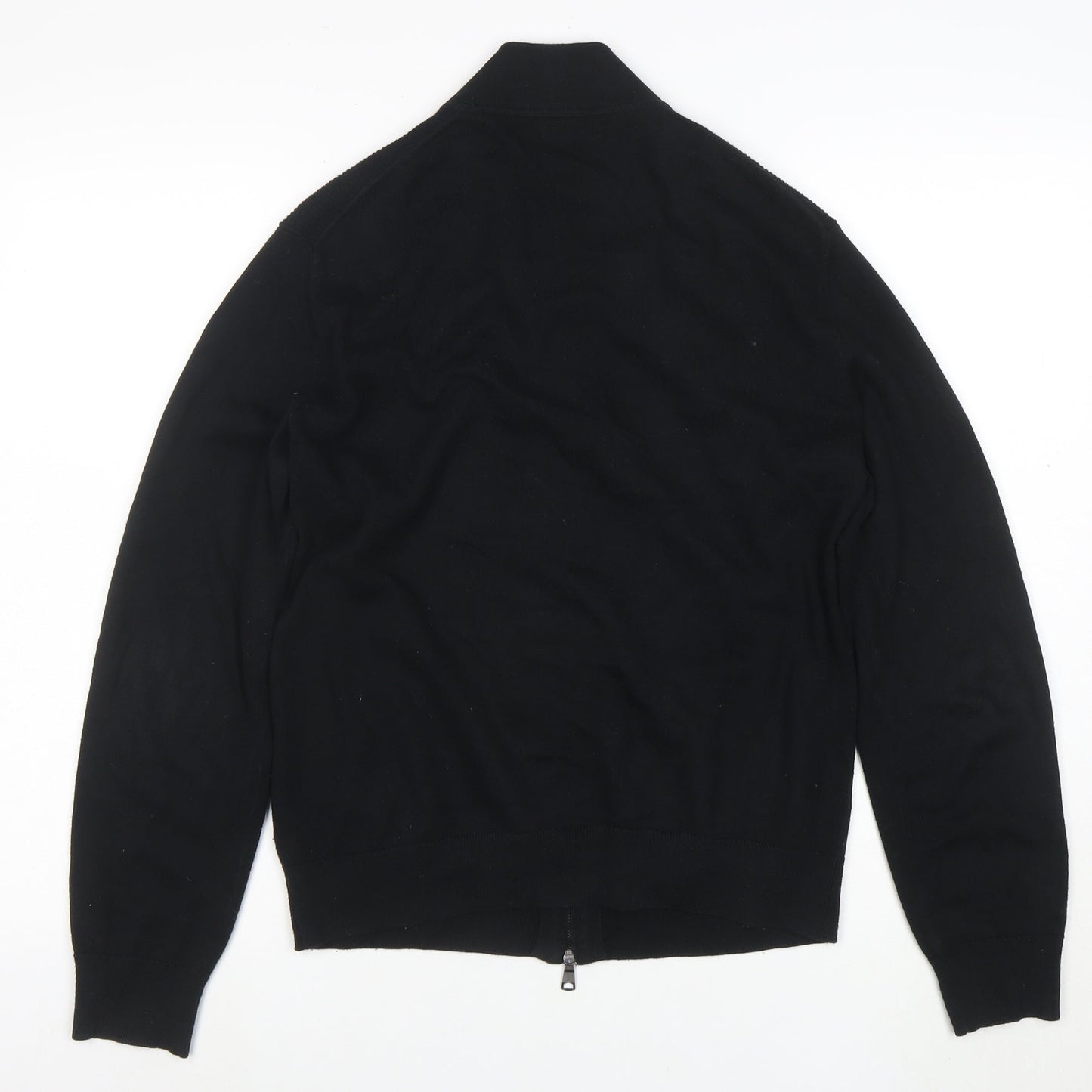 Banana Republic Mens Black XS Full Zip Cotton Cashmere Jumper