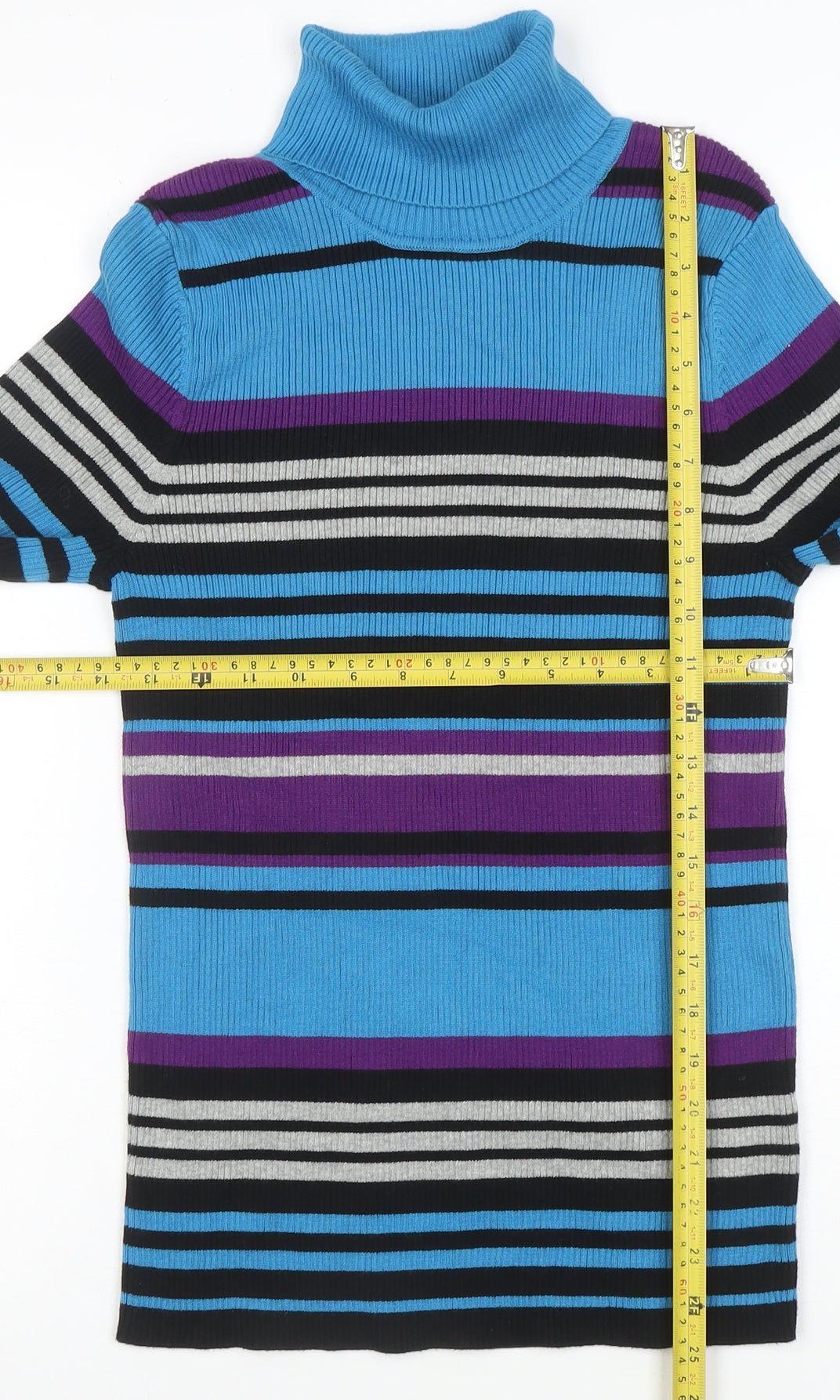 Northern Reflections Womens Multicoloured M Roll Neck Stripe Jumper
