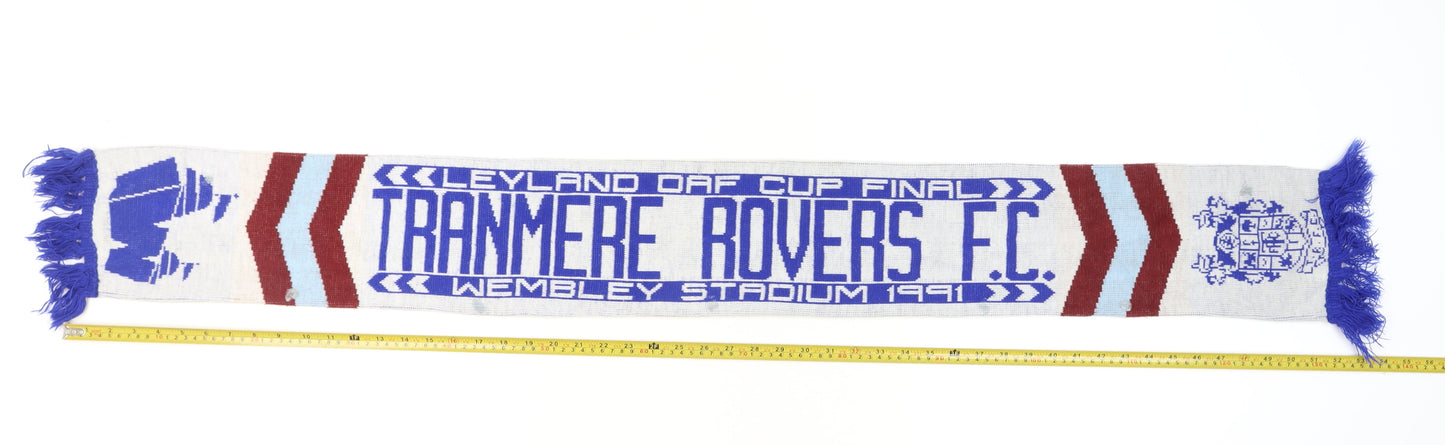 Tranmere Rovers FC Blue White Knit Football Scarf Wembley 1991 Mens