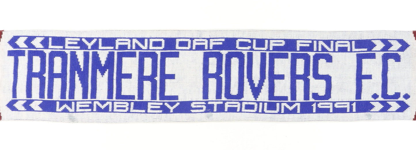 Tranmere Rovers FC Blue White Knit Football Scarf Wembley 1991 Mens
