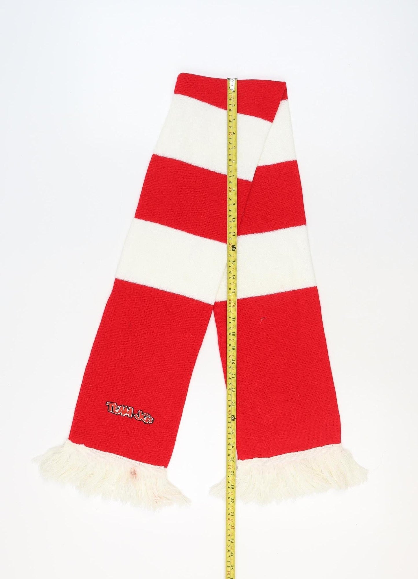 Arsenal Team JG's Red & White Knit Fringe Mens Scarf