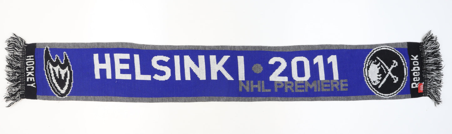Reebok Men's Blue Grey NHL Premiere Helsinki 2011 Knitted Hockey Scarf