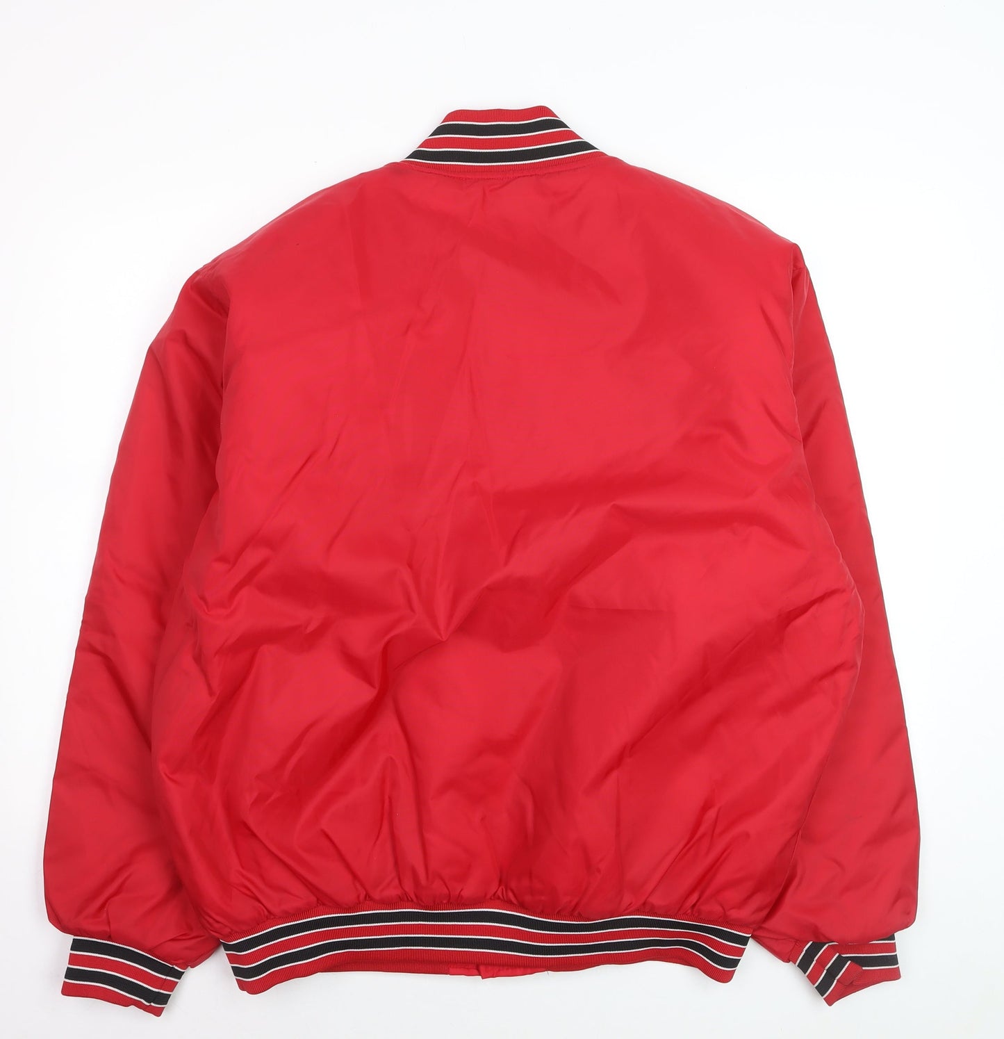 Holloway Mens Red XL Varsity Jacket Nylon Retro Sports Style
