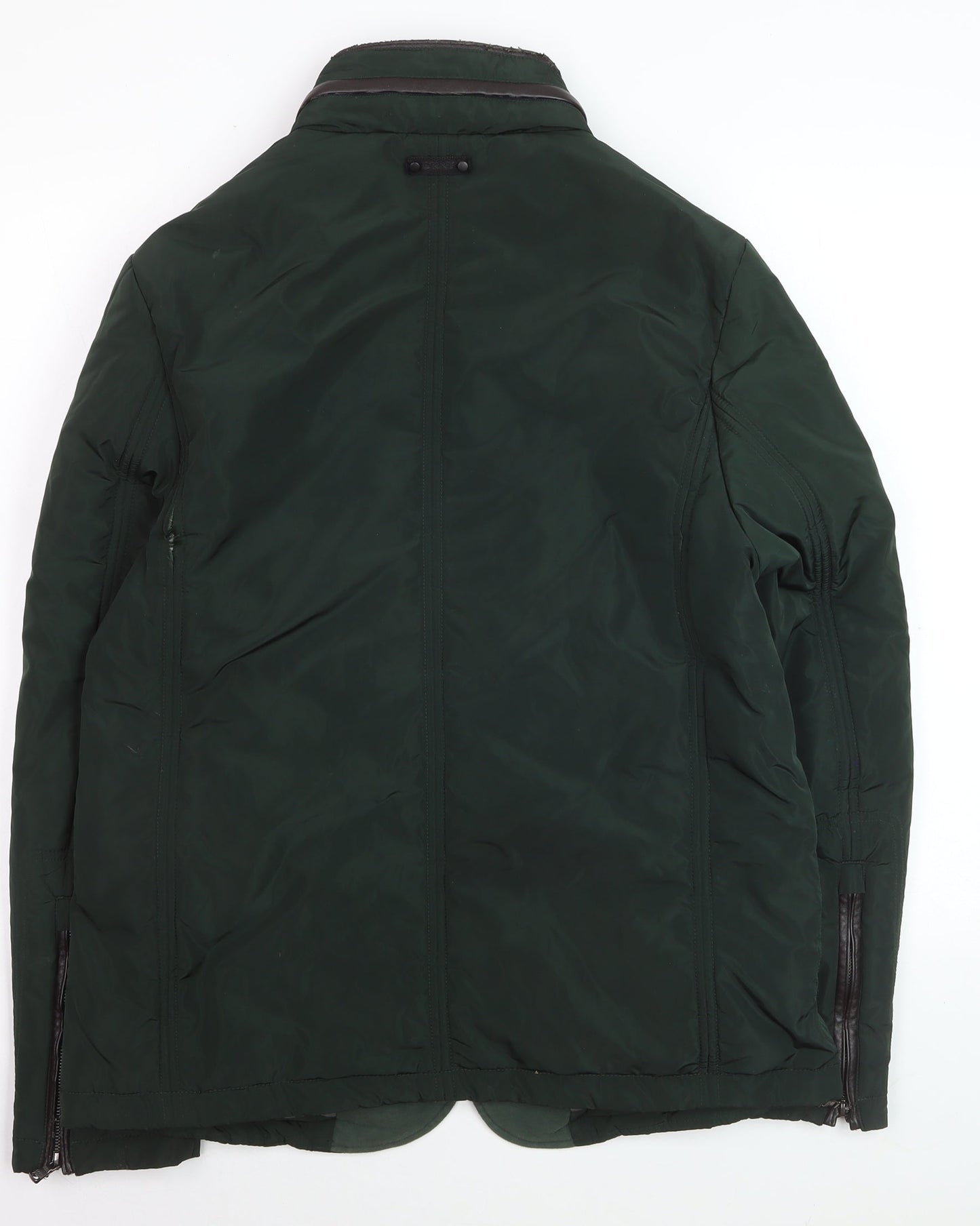 DKNY Men's Green Medium Thermo Regulated Motorcycle Jacket