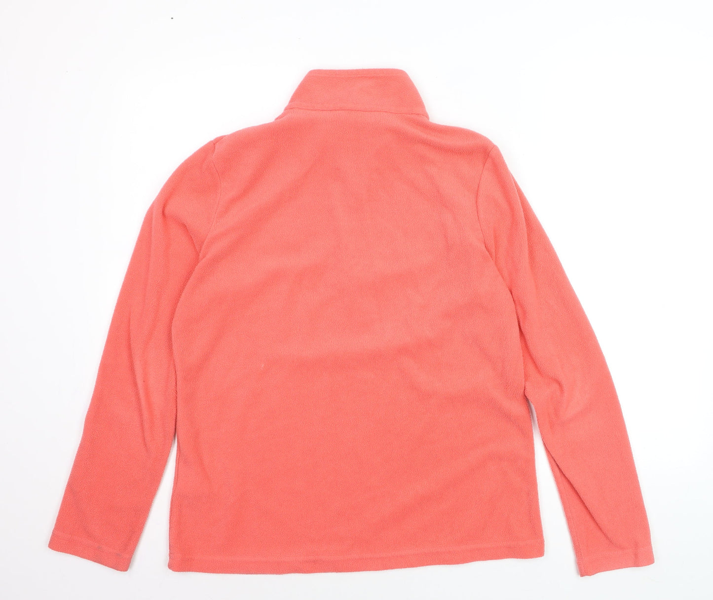 Regatta Great Outdoors Coral Pink 1/4 Zip Fleece Sweatshirt UK 12