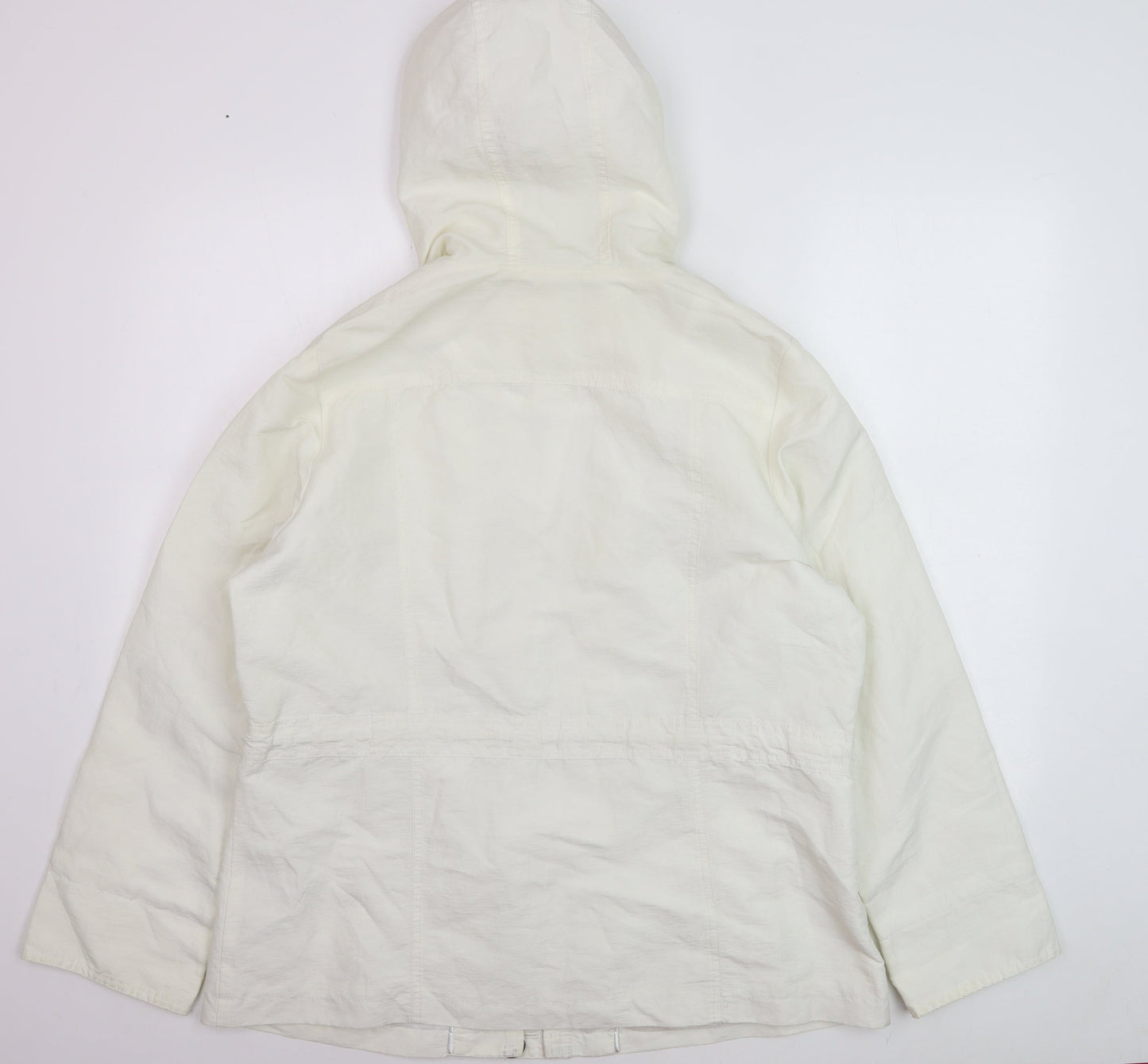Marks and Spencer Per Una Stormwear Ivory Hooded Jacket Women's Size 16