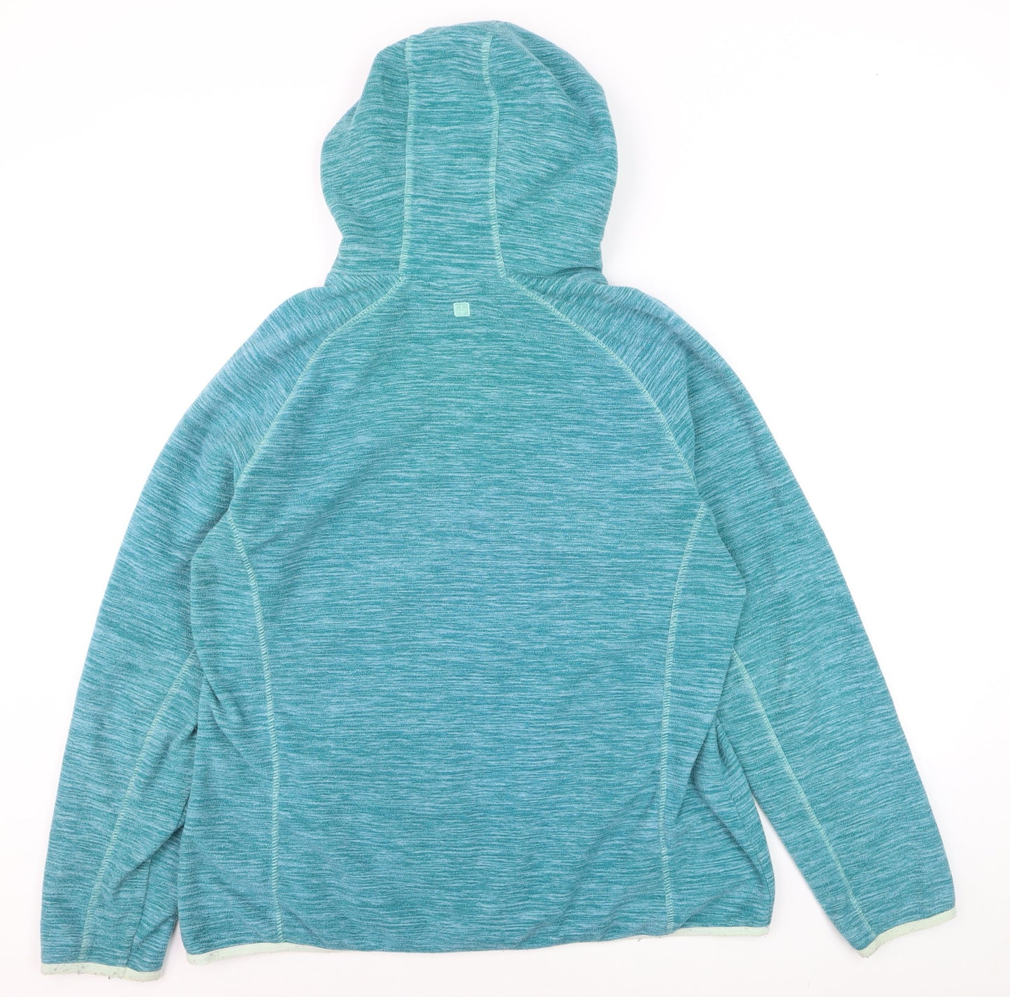 Mountain Warehouse Women Teal Full Zip Hooded Sweatshirt UK 16
