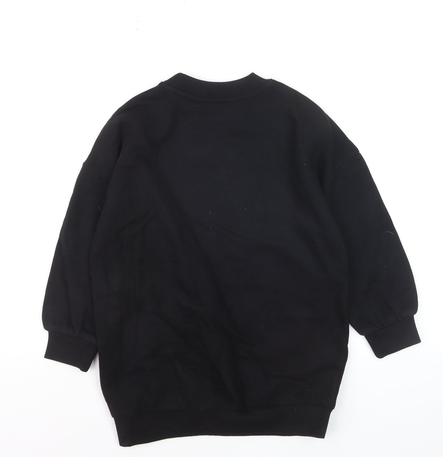 Marks and Spencer Girls Black Pullover Sweatshirt 6-7 Years New York Print