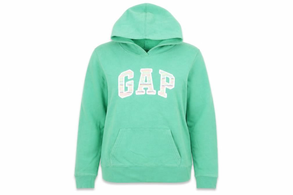 Gap Women's Green Pullover Hoodie Small Fleece Lined Casual Sweatshirt