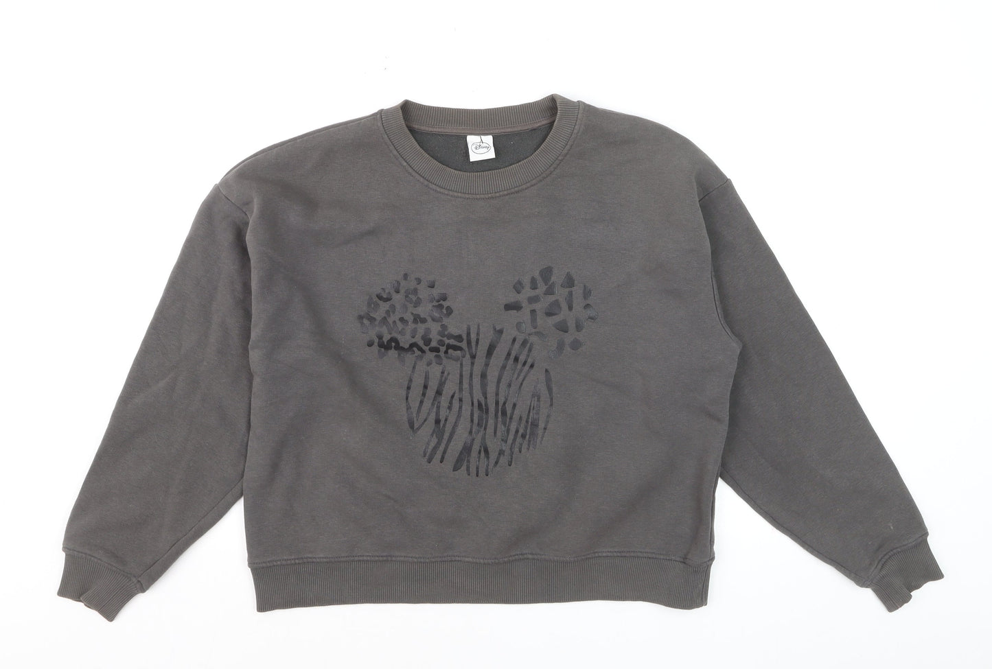 Disney by Very Women's Grey Mickey Mouse Crew Neck Sweatshirt Size M